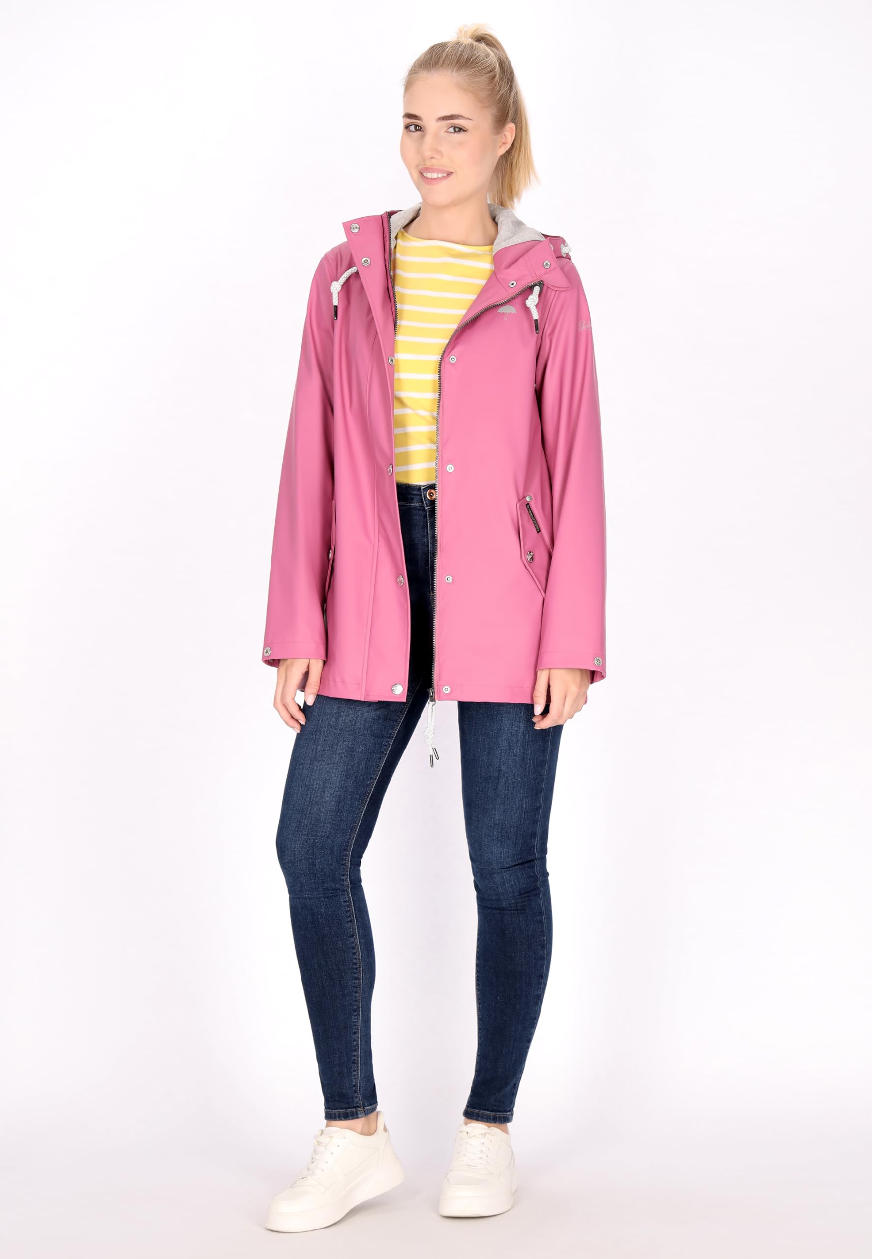 schmuddelwedda-damen-regenjacke-mit-kapuze-und-druckknopfleiste image 2