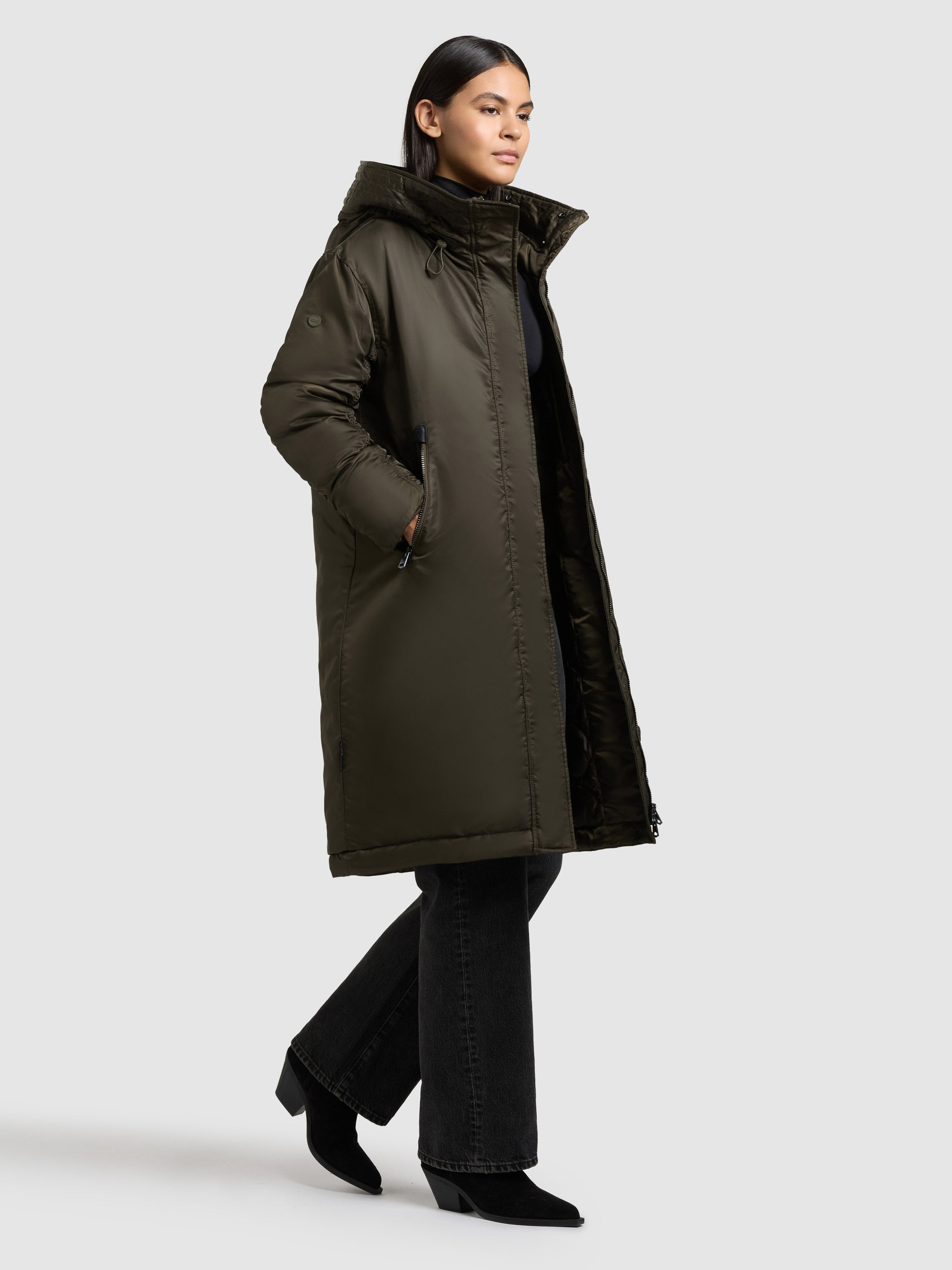 khujo-mantel-oliva-forest-green-wintermantel-loose-fit-bomber-look image 6