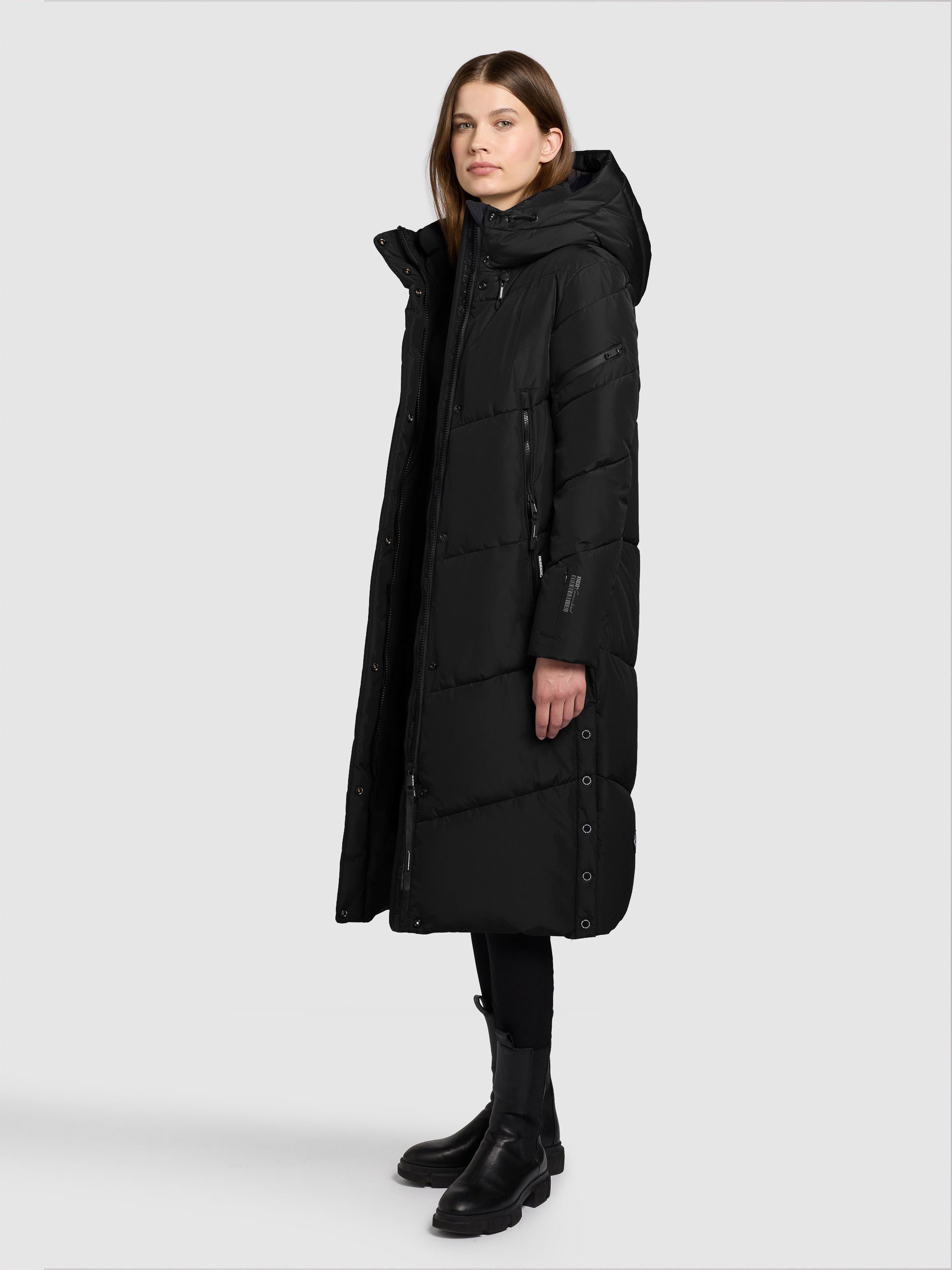khujo-mantel-sonje6-black-steppmantel-wadenlang-wattiert-damen-winter image 2