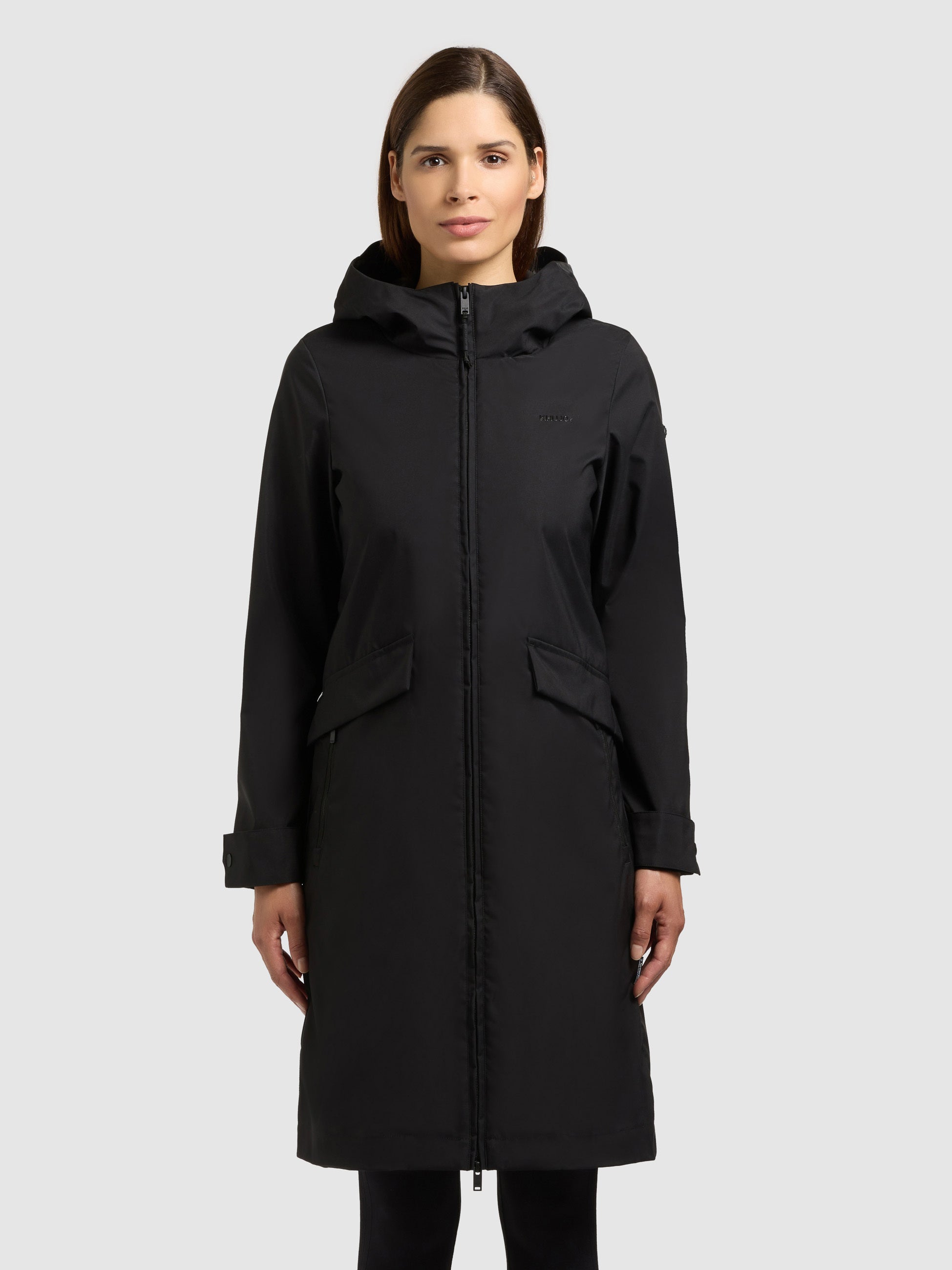 khujo-femke2-damen-parka-black-slim-fit-regenparka-mit-kapuze image 1