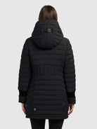 khujo-mantel-nita4-black-kurzmantel-gesteppt-tailliert image 3