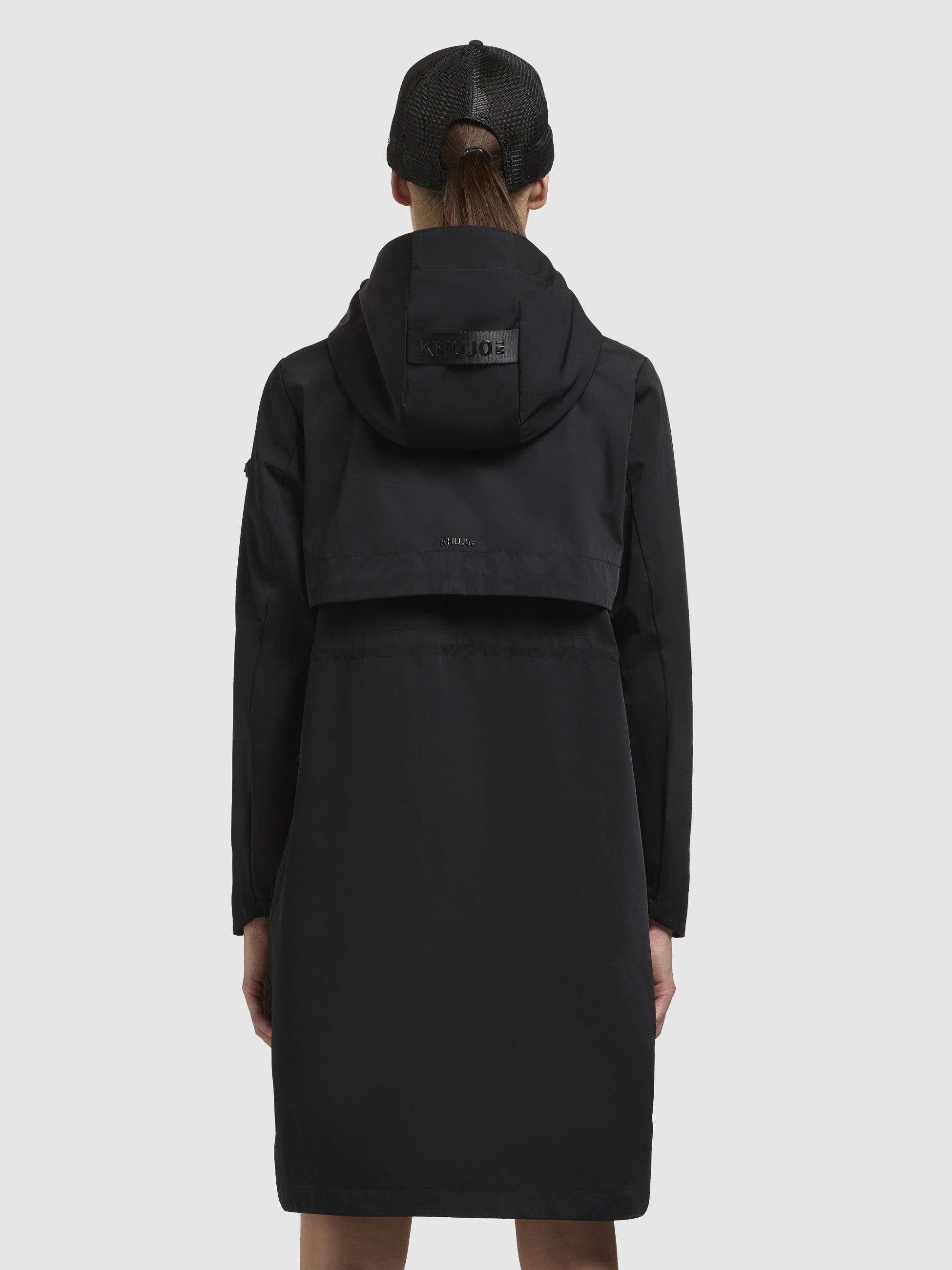 khujo-manao-damen-sommerparka-schwarz-regular-fit-kurzmantel image 3