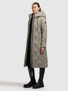 khujo-mantel-cilia-damen-witcher-green-rautenstepp-regular-fit image 2