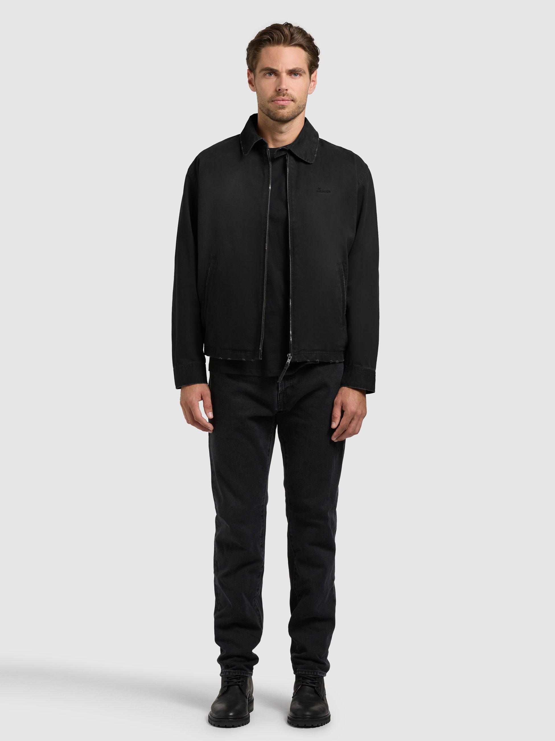 khujo-blouson-noam-black-herren-used-look-jacke-loose-fit image 2