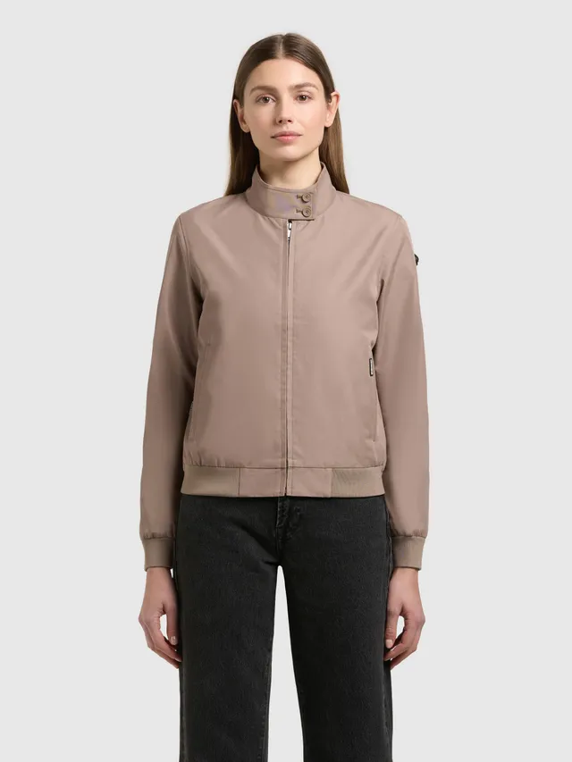 khujo-liesel-jacke-latte-brown-damen-blouson-sommerjacke-clean-design image 1
