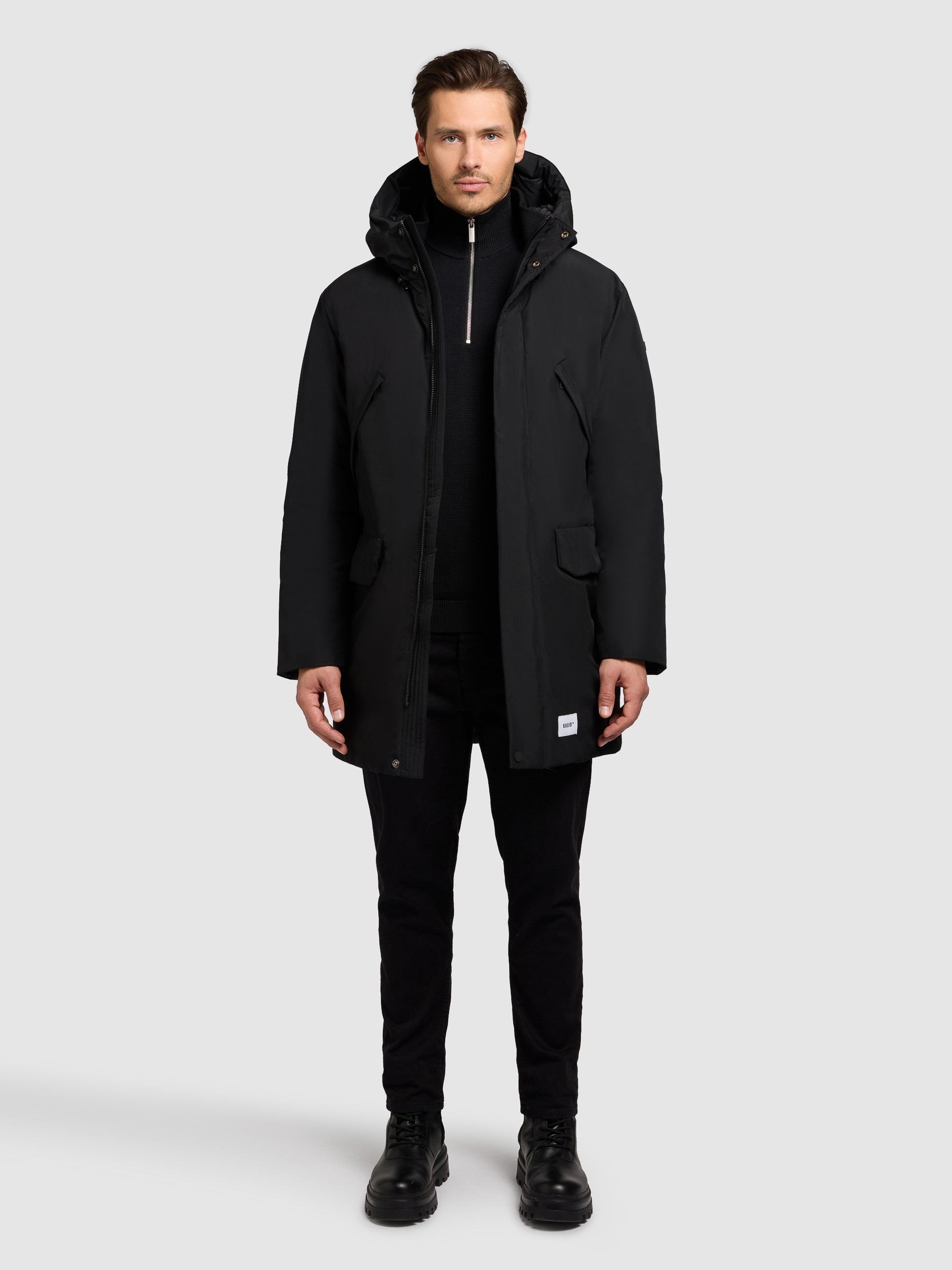 khujo-figaro-damen-mantel-black-parka-kurzmantel-loose-fit image 2