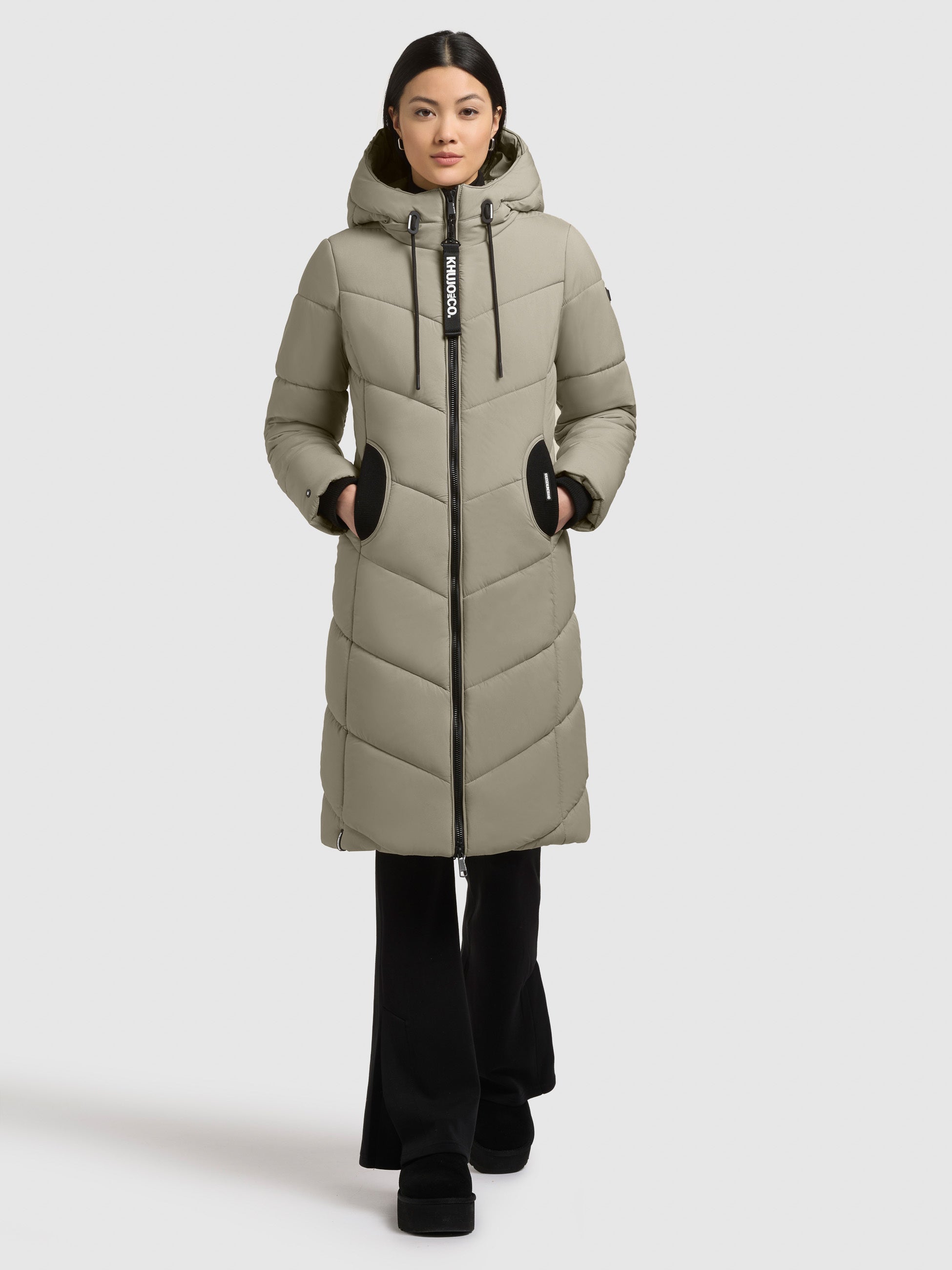 khujo-steppmantel-aribay6-light-witcher-green-damen-wintermantel image 1