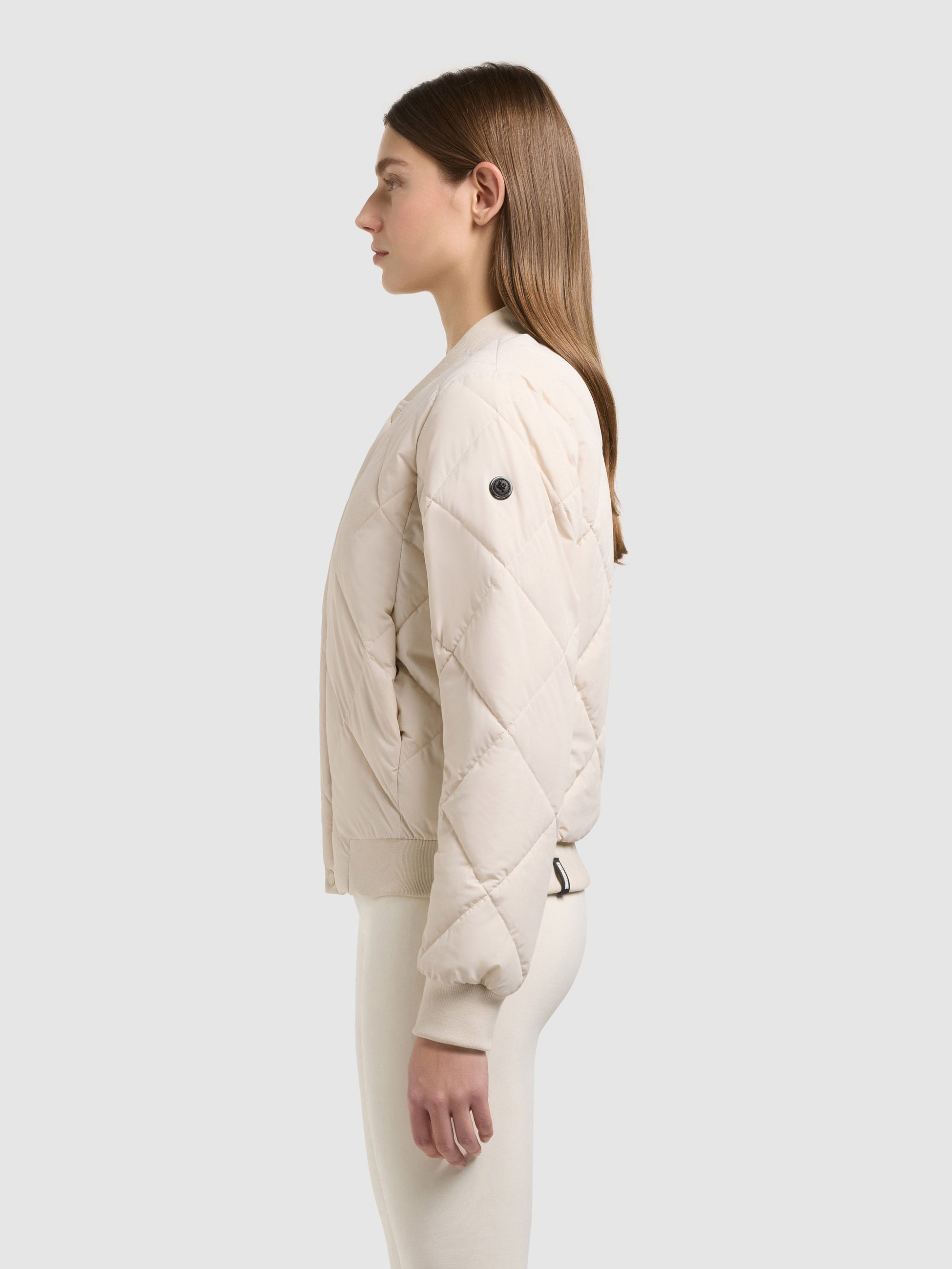 khujo-jacke-ange2-oat-white-bomber-steppjacke-kurz-regular-fit image 5