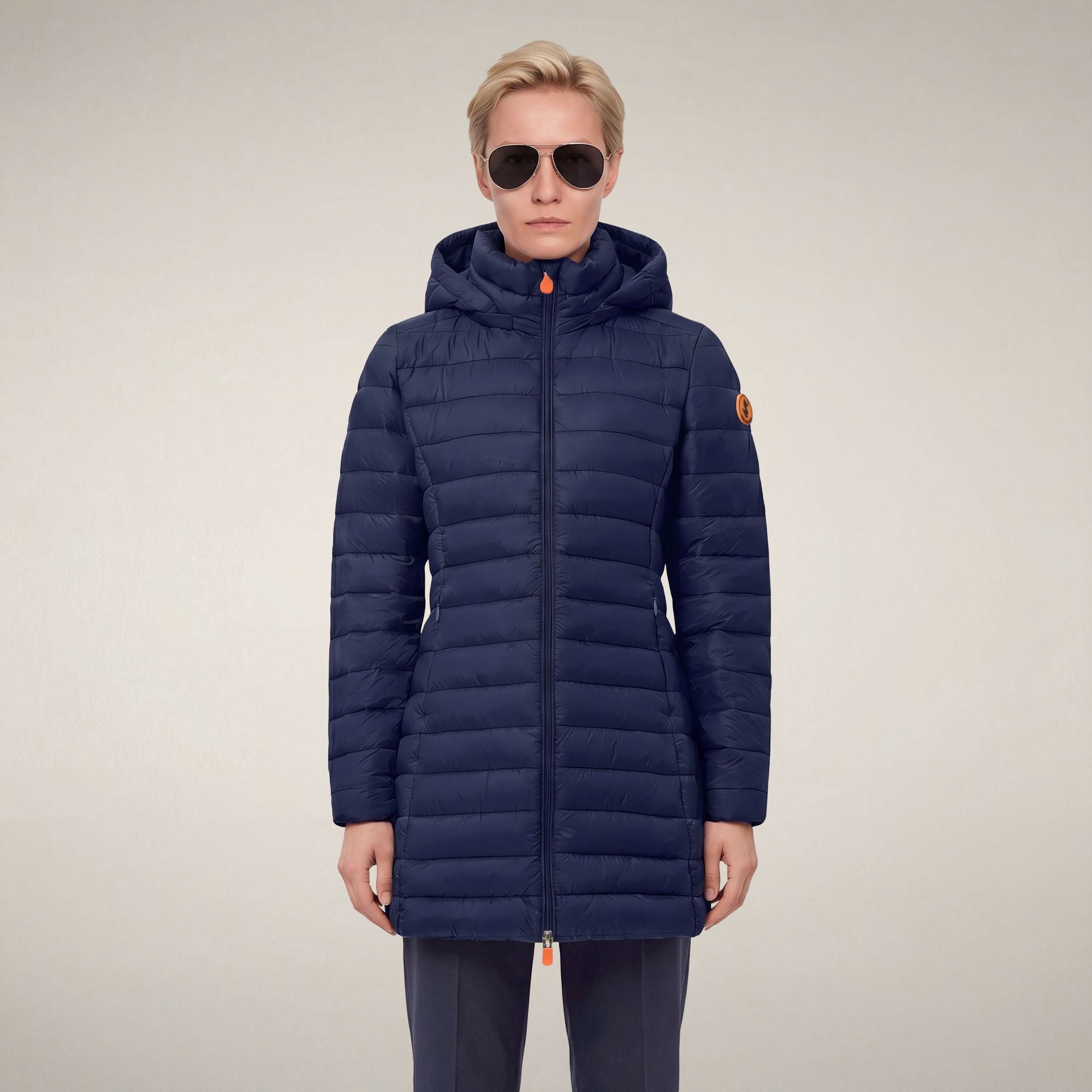 save-the-duck-carol-damen-daunenmantel-lang-blau-navy image 5