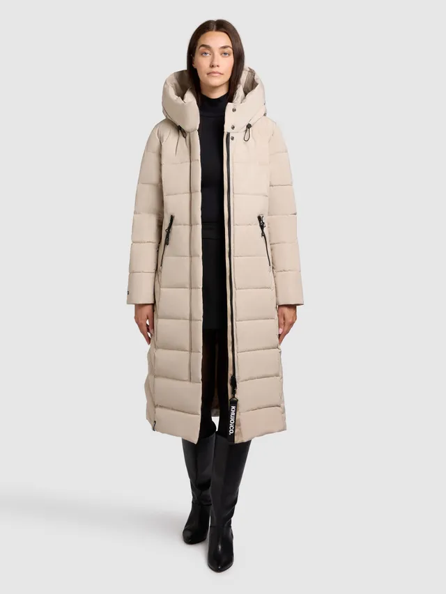 khujo-mantel-sensy-beige-damen-steppmantel-wadenlang-regular-fit image 1