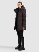 khujo-jacket-drown-matt-moody-plum-wattierte-winterjacke-loose-fit image 2