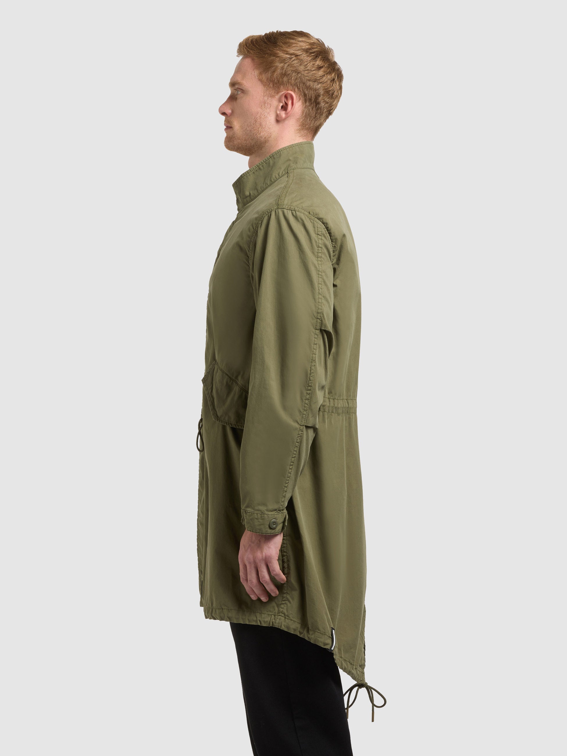 khujo-vito-mantel-olive-langer-sommerparka-herren-military image 5