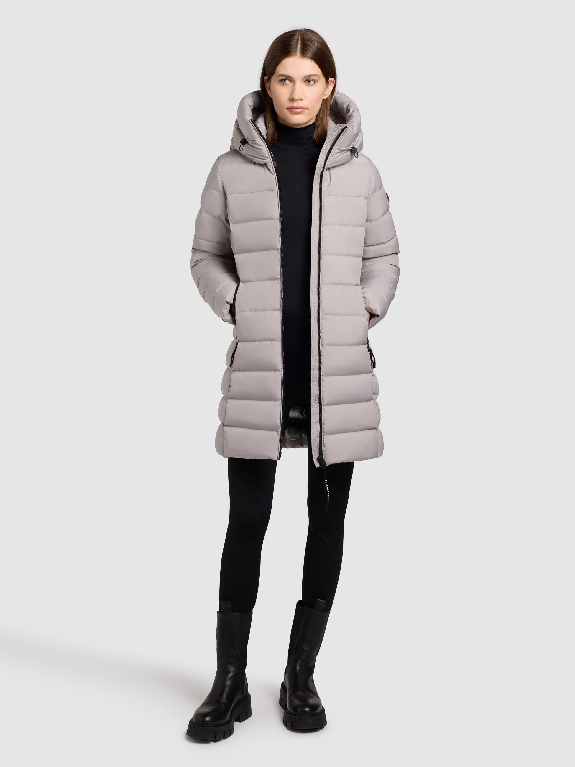 khujo-jacke-nekar-blizzard-grey-sportliche-damen-steppjacke-mit-kapuze image 2