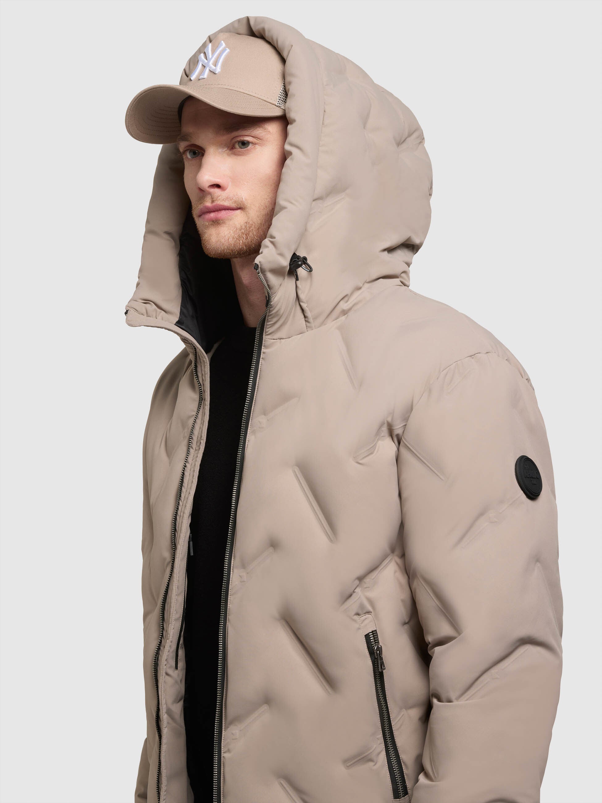 khujo-onert-steppjacke-greige-h-ftlang-mit-kapuze image 7