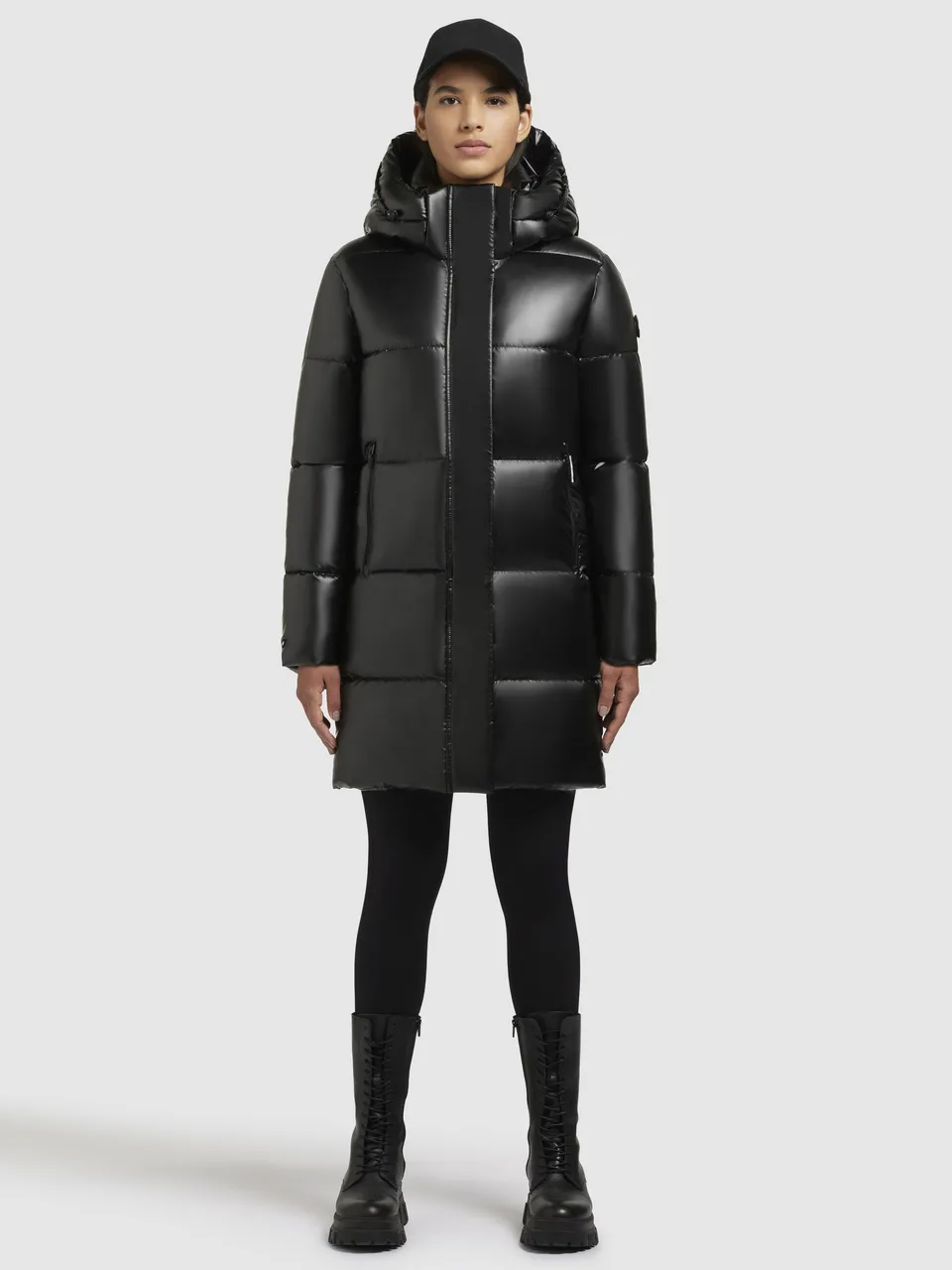 khujo-haya-shiny-steppjacke-schwarz image 1