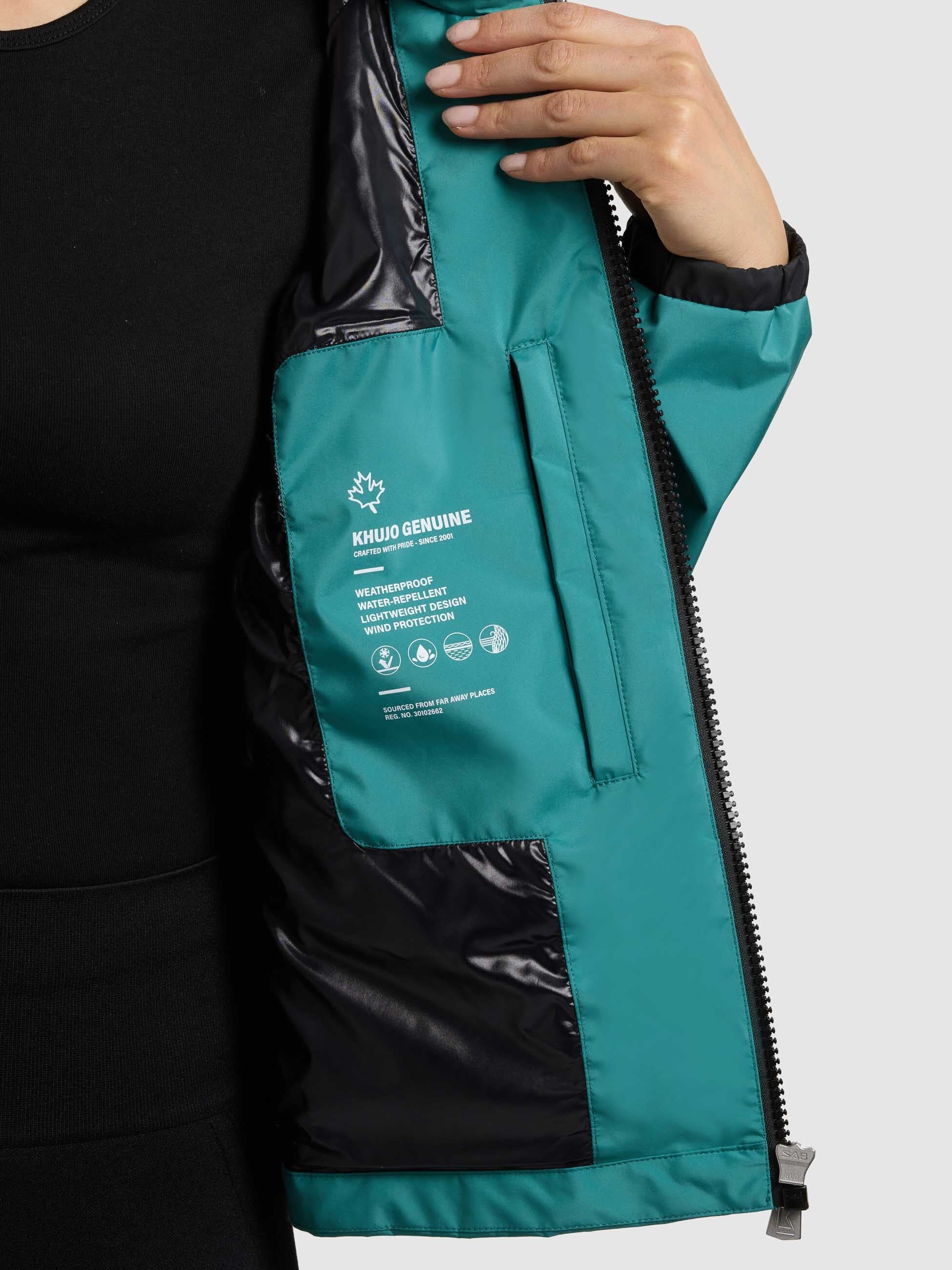 khujo-jacke-olia-north-sea-teal-damen-windbreaker-regenjacke image 8