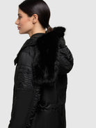 khujo-coat-oliva-bomber-black-wintermantel-loose-fit-bomber-look image 7