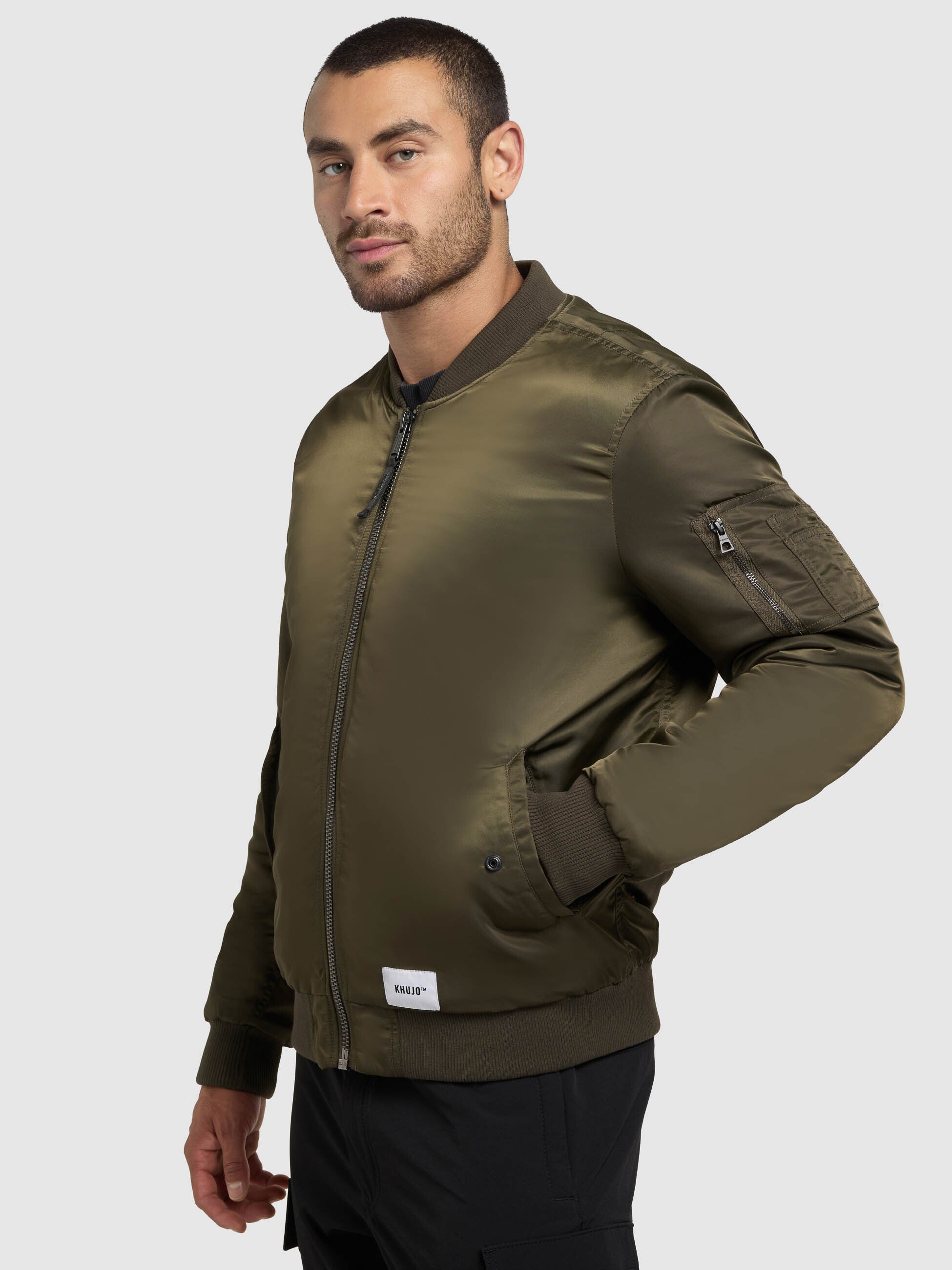khujo-jacke-adon-forest-green-bomberjacke-h-ftlang image 7