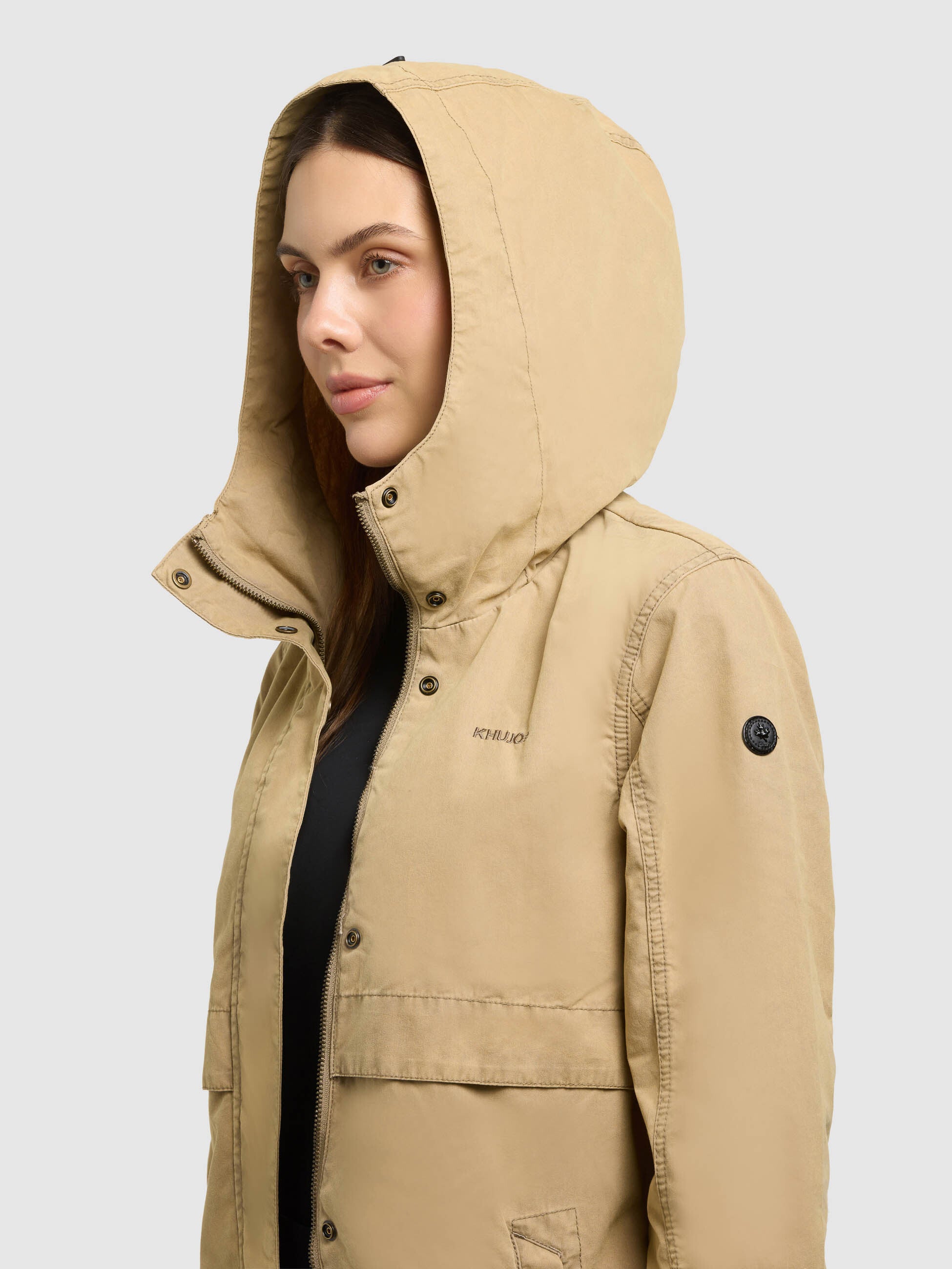 khujo-jacke-brava-latte-brown-damen-kapuzenjacke-slim-fit image 7
