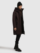 khujo-coat-webb-moody-plum-wattierter-kurzmantel-mit-kapuze-regular-fit image 6
