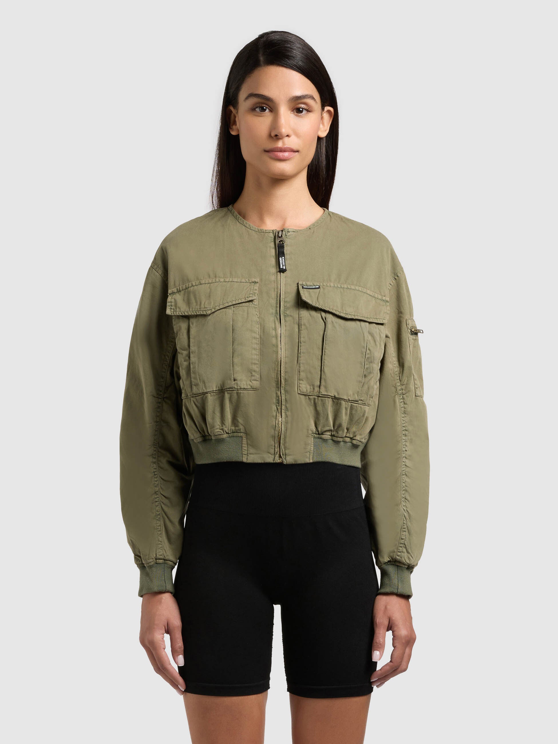 khujo-romy-blousonjacke-olive-cropped-cargojacke-aus-baumwoll-twill image 4