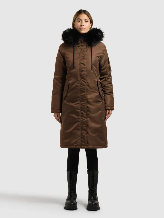 khujo-jilla-damen-wintermantel-copper-brown image 1