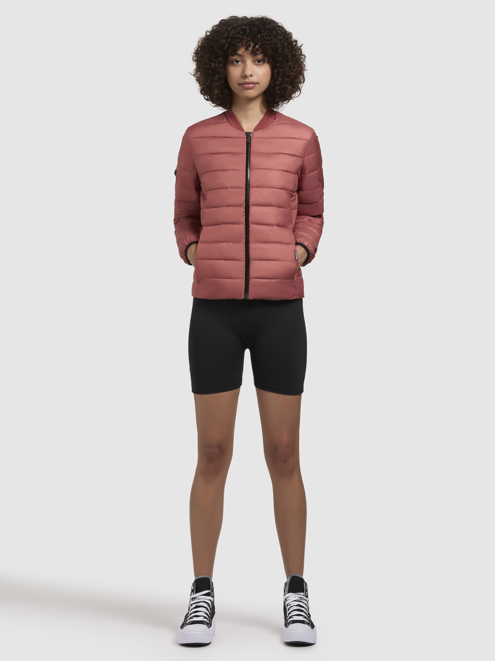 khujo-jacke-aude-rostrot-h-ftlange-damen-steppjacke-crinkle-optik image 2