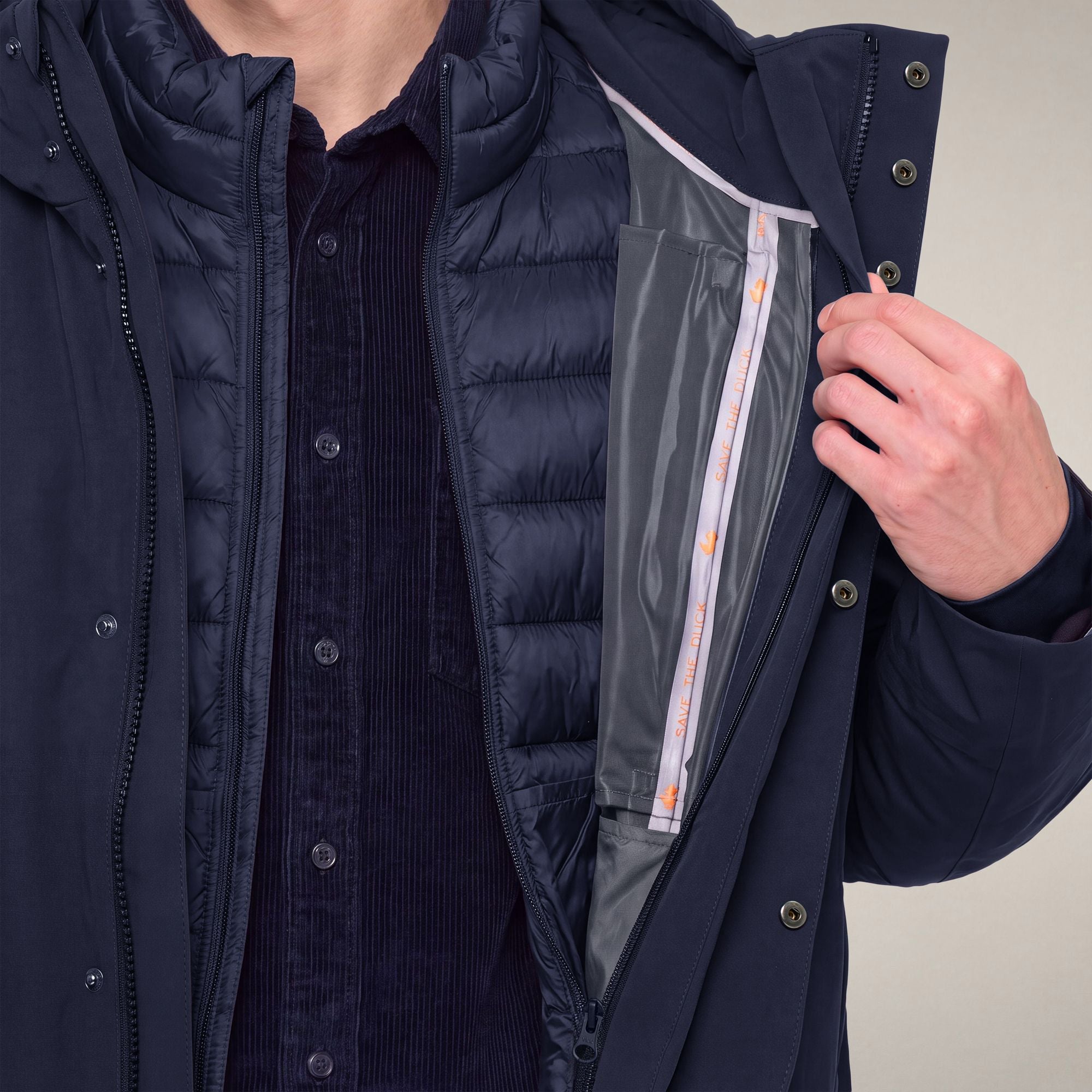 save-the-duck-vintrad-combined-herren-3-in-1-lange-jacke-navy image 5