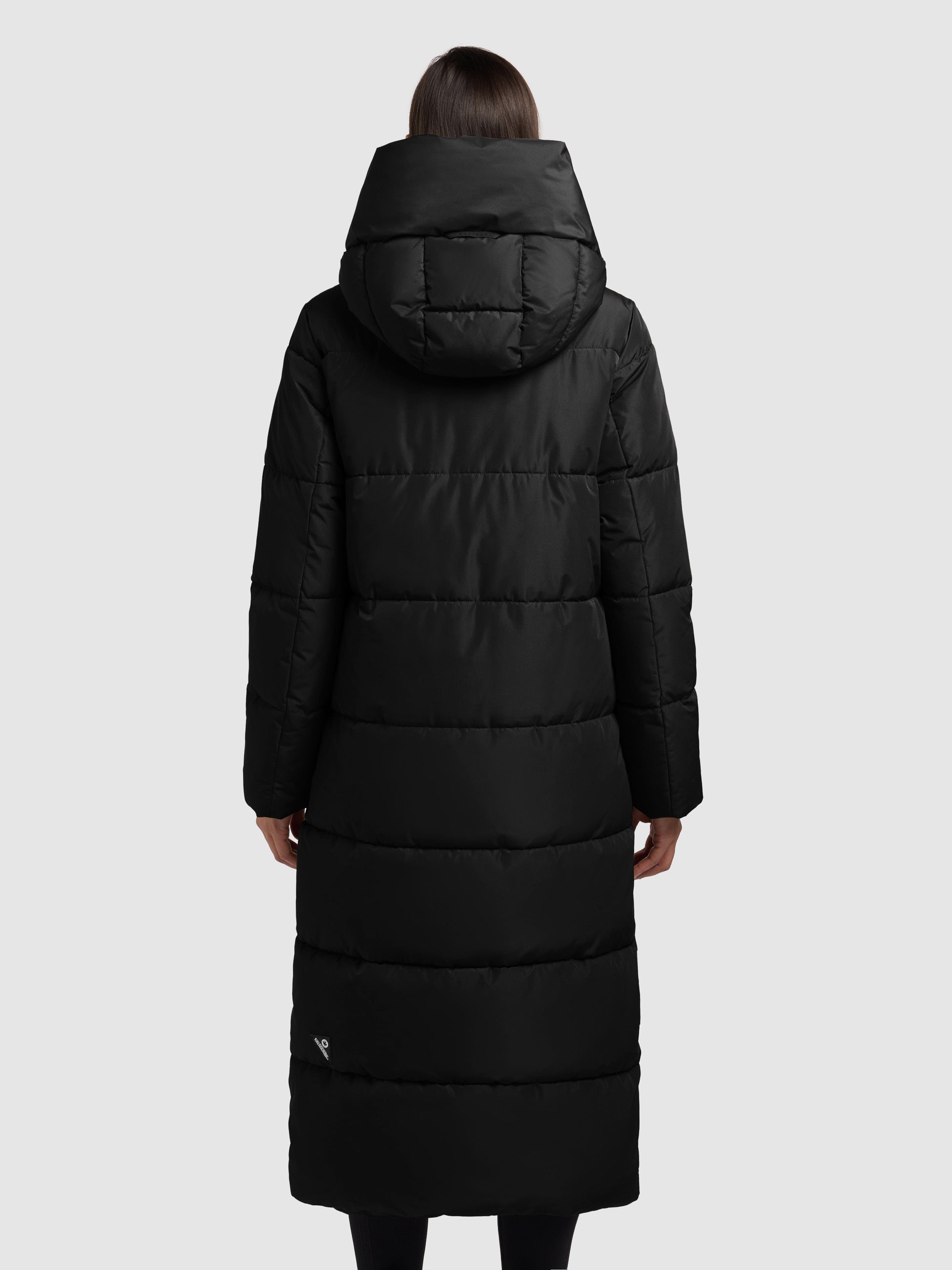 khujo-soulani4-damen-mantel-black-wadenlanger-warmer-winter-steppmantel image 3