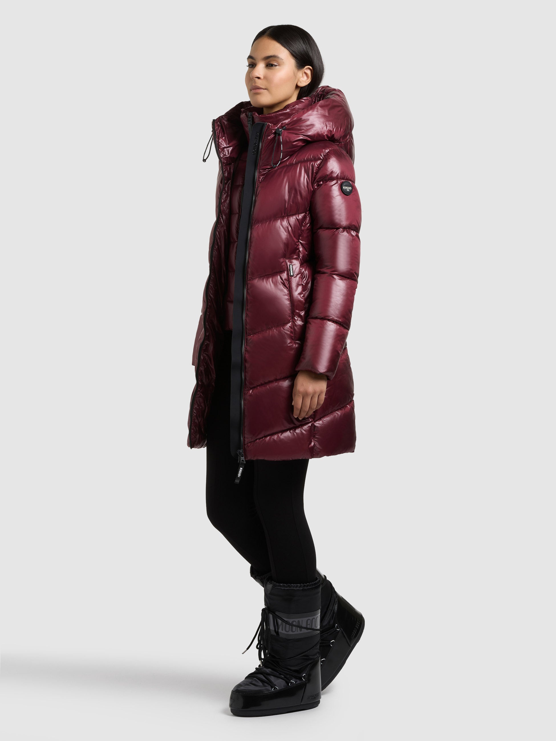 khujo-mantel-adriana-mahagoni-red-gl-nzender-steppmantel-slim-fit image 6