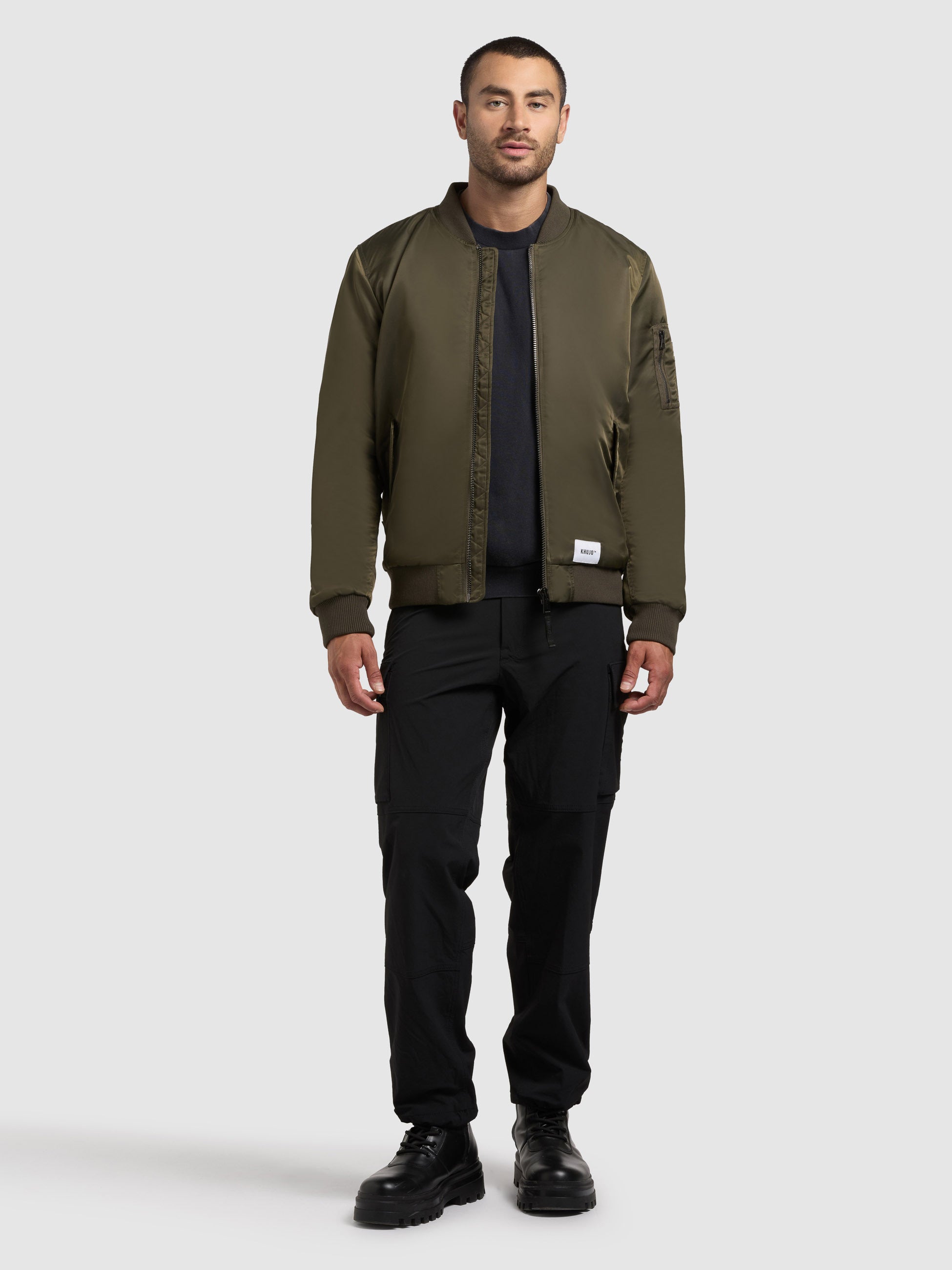 khujo-jacke-adon-forest-green-damen-bomberjacke-bergangsjacke image 1