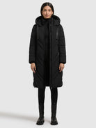 khujo-coat-bibb-black-kurzer-damen-steppmantel-mit-kapuze image 6