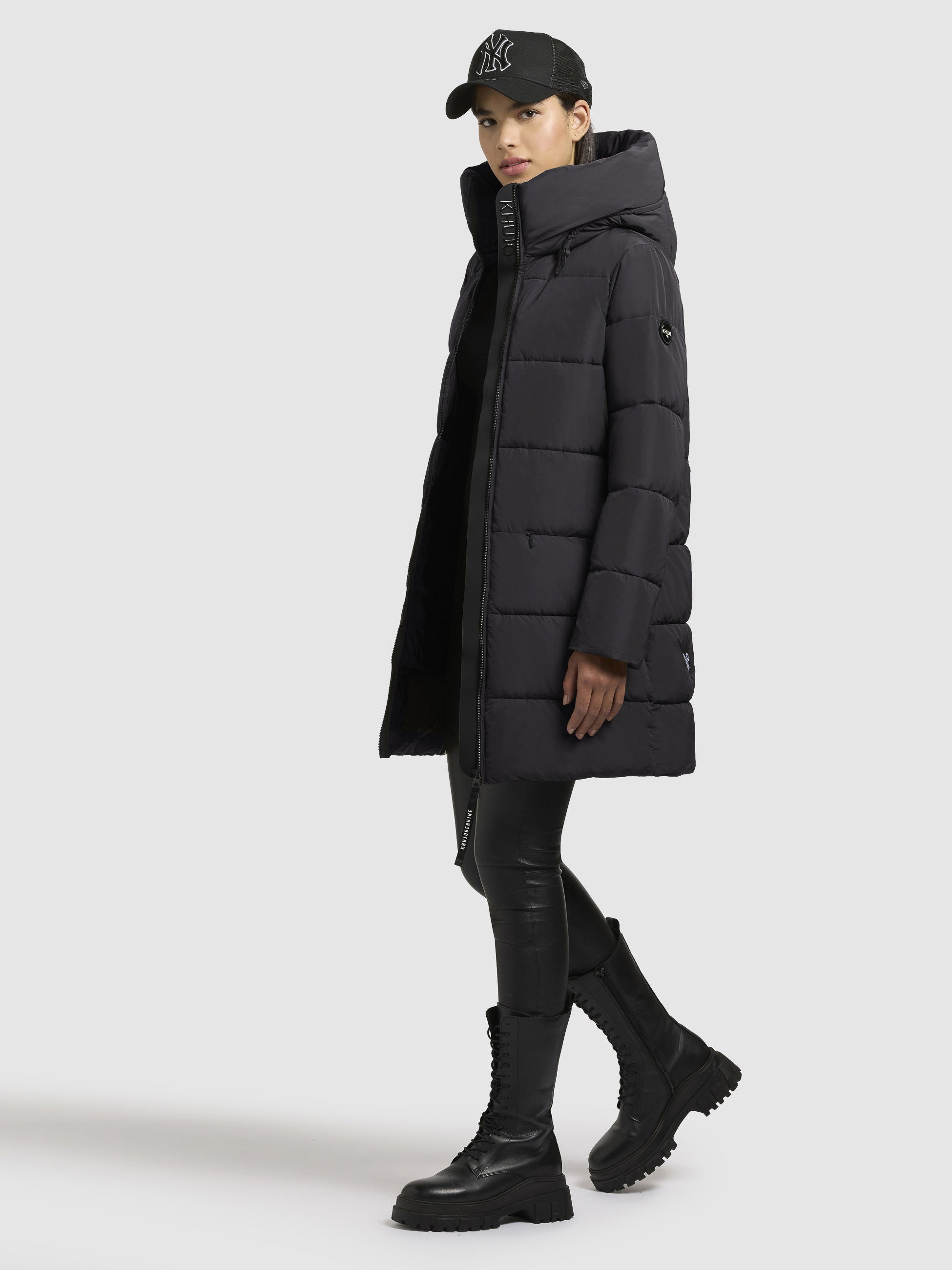 khujo-mantel-phia-dunkelgrau-wintermantel-damen-loose-fit-wattiert image 2