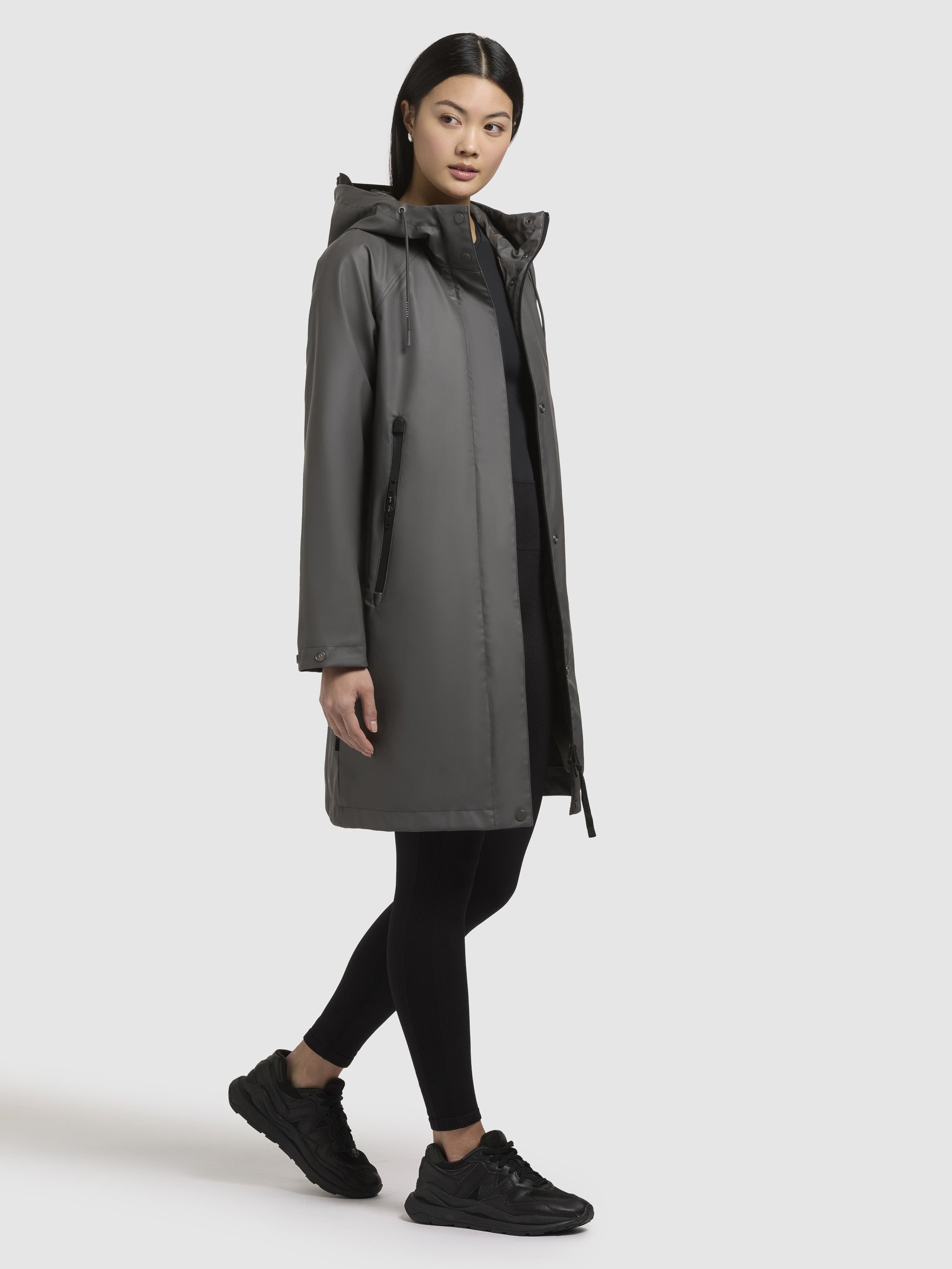 khujo-mantel-liede-dunkelgrau-damen-regenjacke-kurzmantel-mit-kapuze image 6