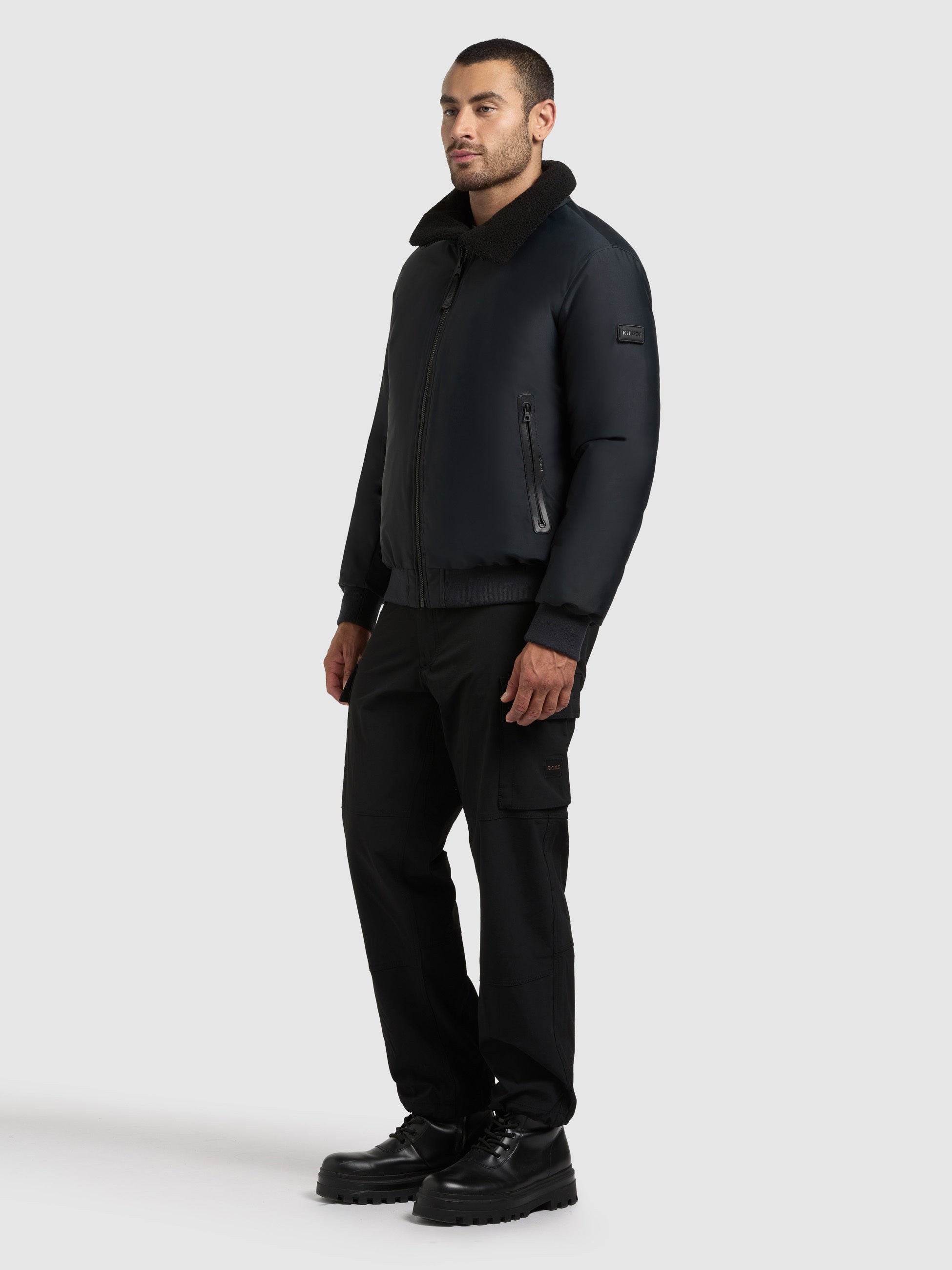 khujo-jacke-ginster-obrage-grey-blouson-fliegerjacke-mit-teddyfleece image 2