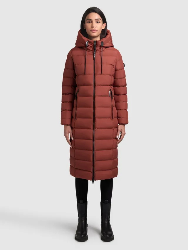 khujo-mantel-simmie-dark-red-damen-steppmantel-knielang image 1