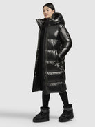 khujo-coat-rachel-shiny-knielanger-steppmantel-in-dark-gray image 2