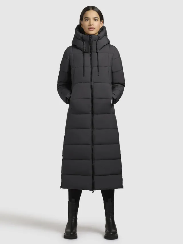 khujo-mantel-deria3-dunkelgrau-knielanger-steppmantel-slim-fit image 1