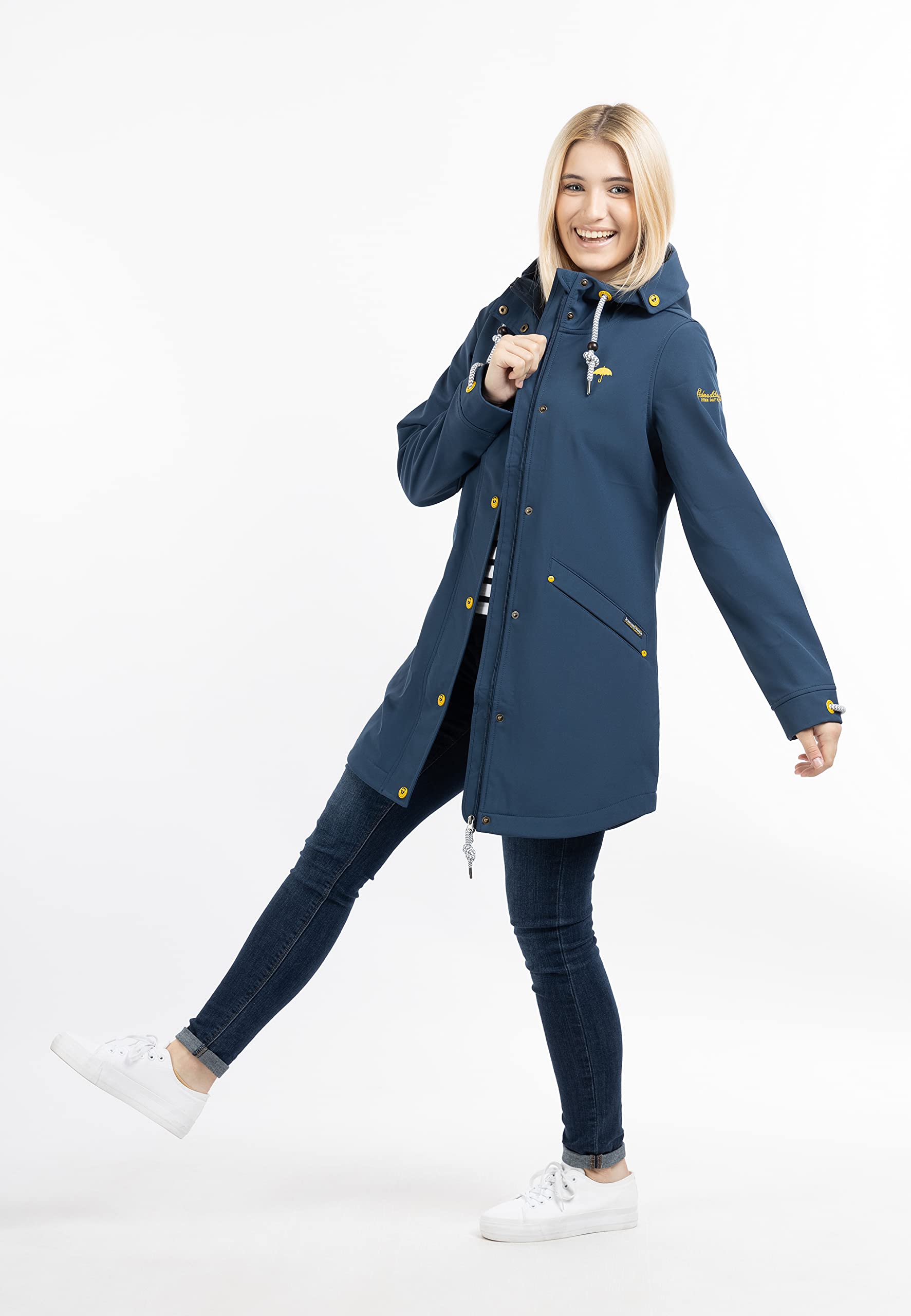 schmuddelwedda-damen-kurzmantel-softshellmantel-mit-fleece-innenseite image 2