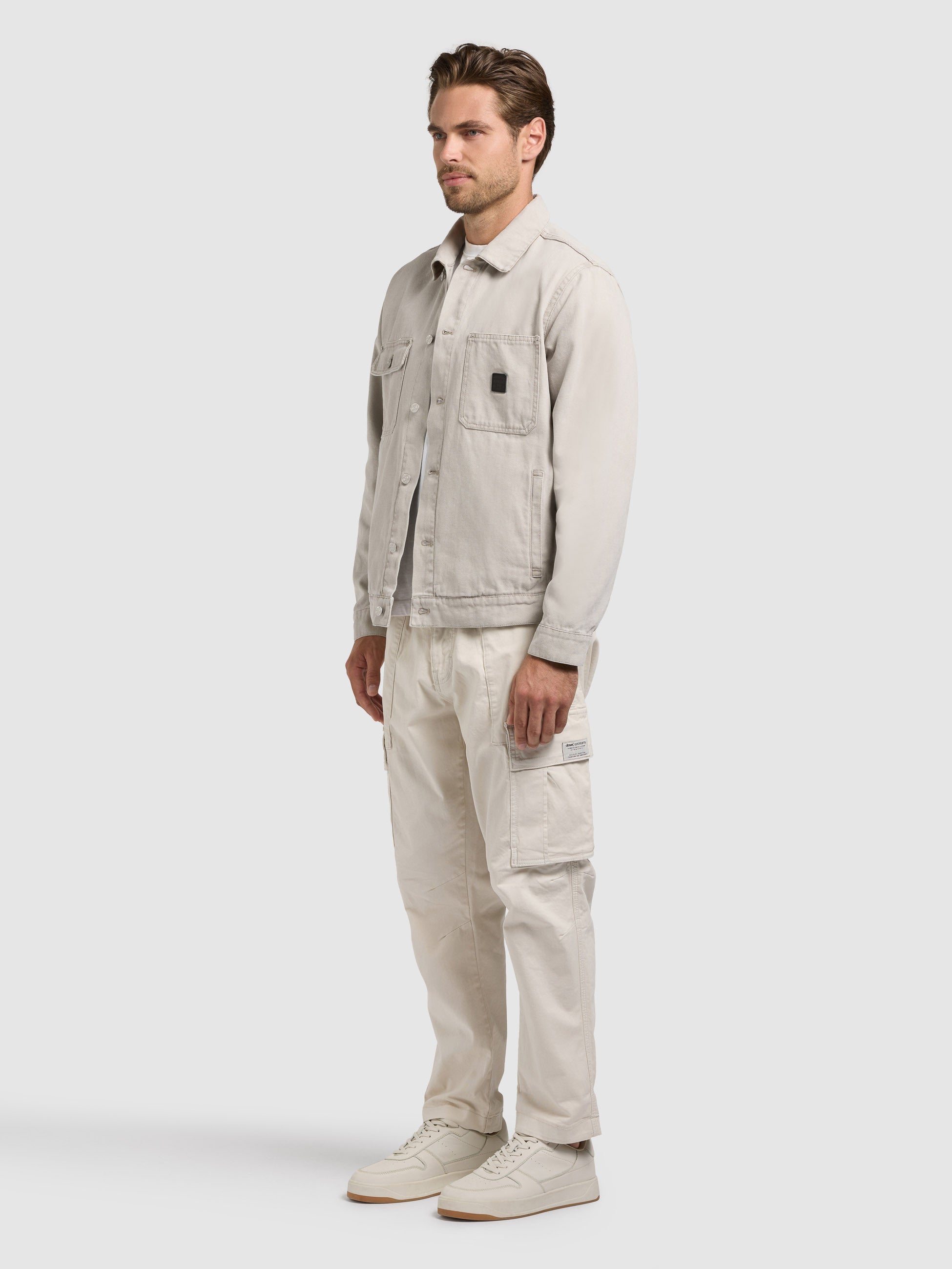 khujo-ronny-canvas-jacke-greige-workwear-damen image 2