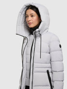 khujo-jacket-matla-platinum-gray-slim-fit-steppjacke-mit-kapuze-leicht-wattiert image 7