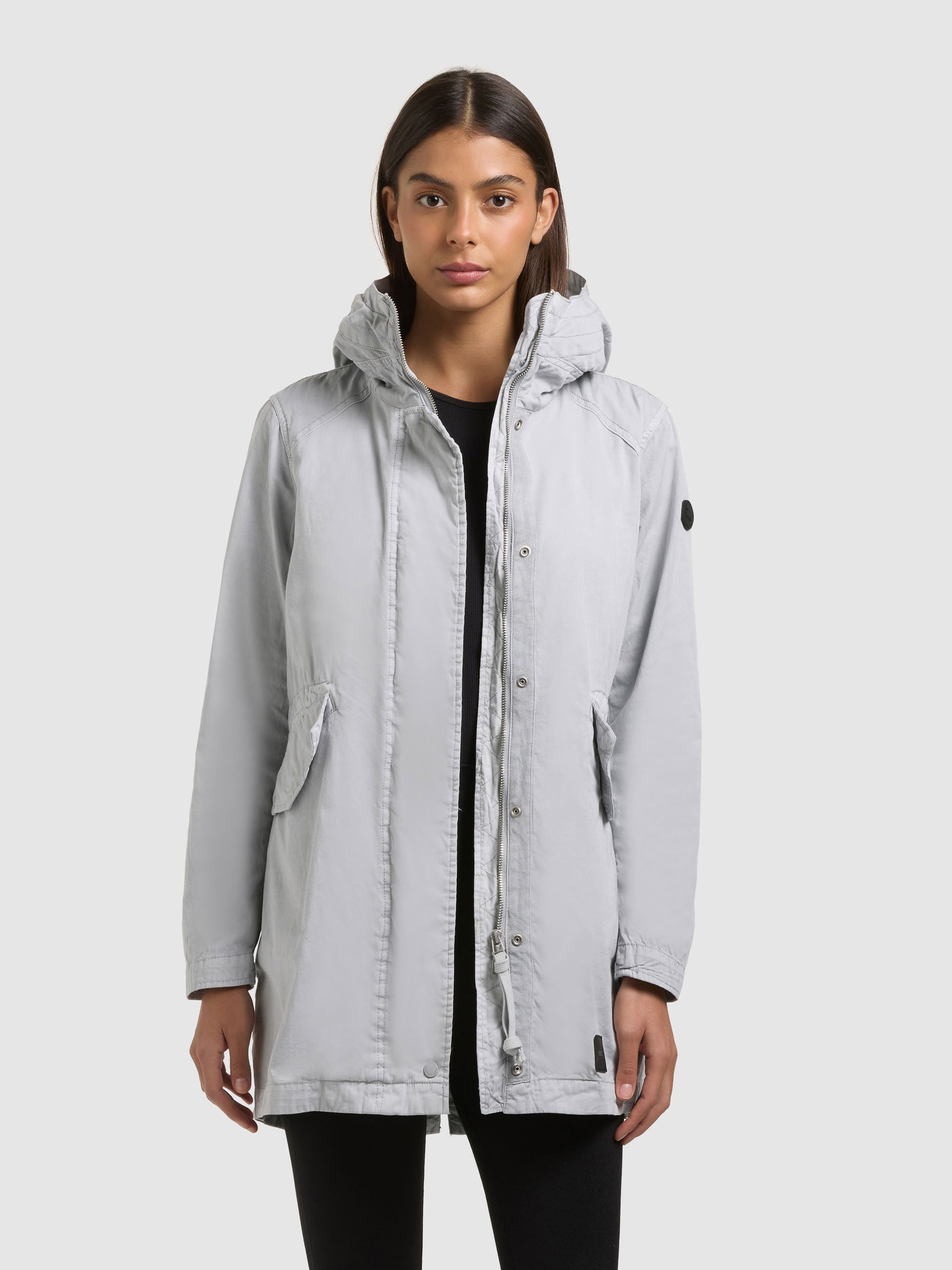 khujo-parka-nika-light-grey-leichter-baumwoll-parka-damen image 4
