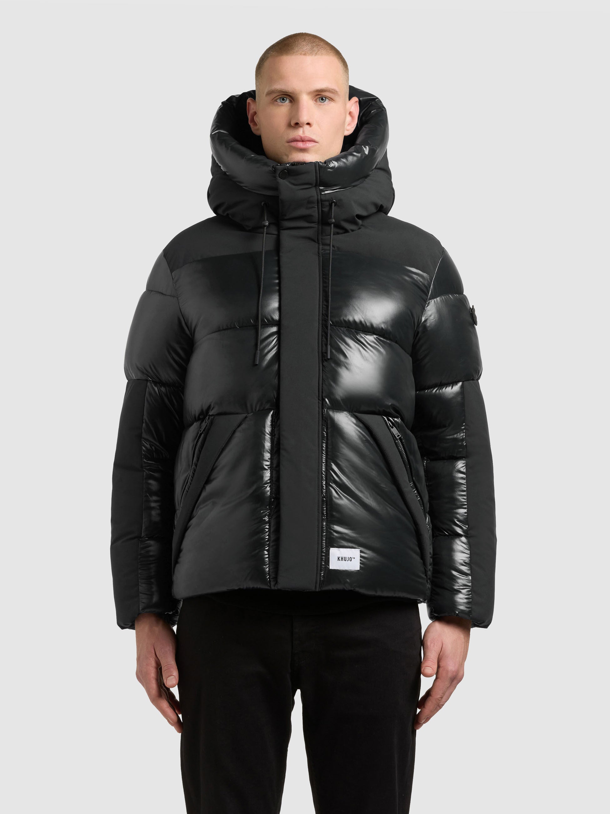 khujo-jacke-alst-obrage-grey-steppjacke-damen-im-materialmix-mit-kapuze image 4