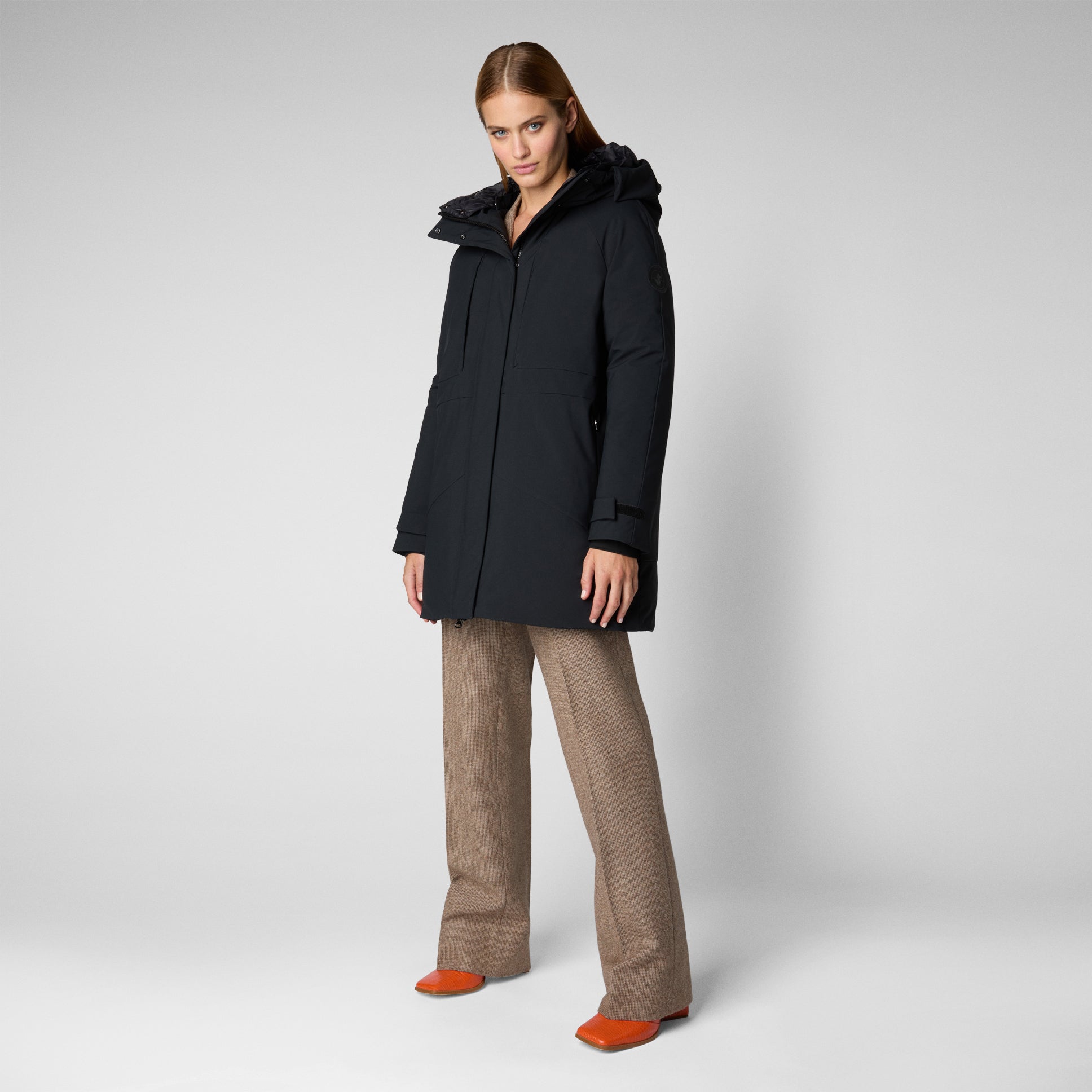 save-the-duck-gena-damen-parka-lang-mit-kapuze-schwarz image 4