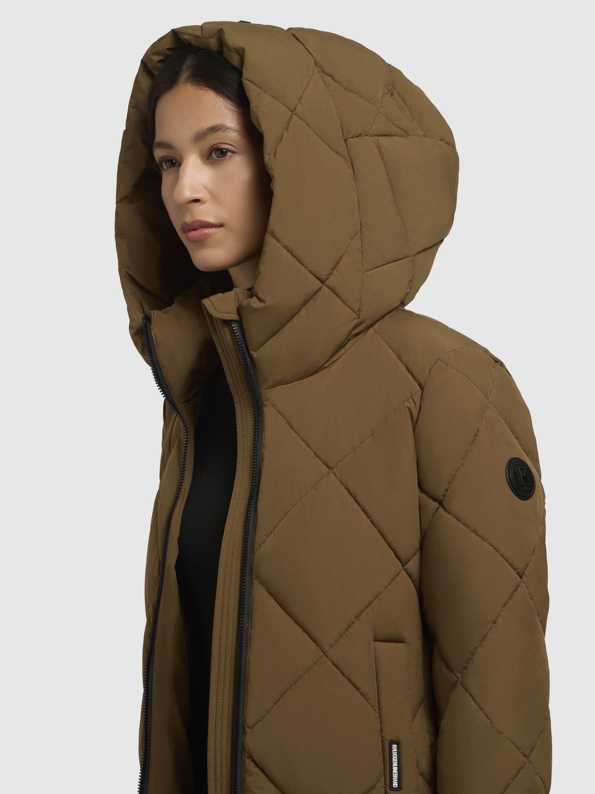 khujo-mantel-elow-khaki-damen-steppmantel-regular-fit-knielang image 7