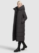 khujo-coat-soulani4-dark-gray-wadenlanger-winter-steppmantel-mit-kapuze image 2