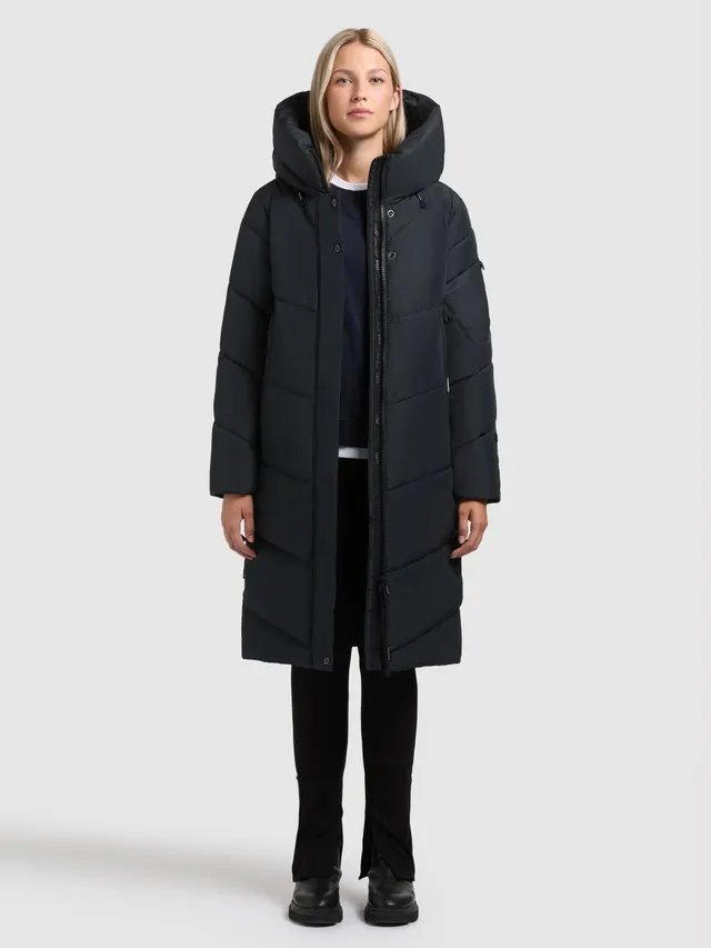 khujo-coat-jange2-matt-port-blue-damen-wintermantel-loose-fit-knielang image 1