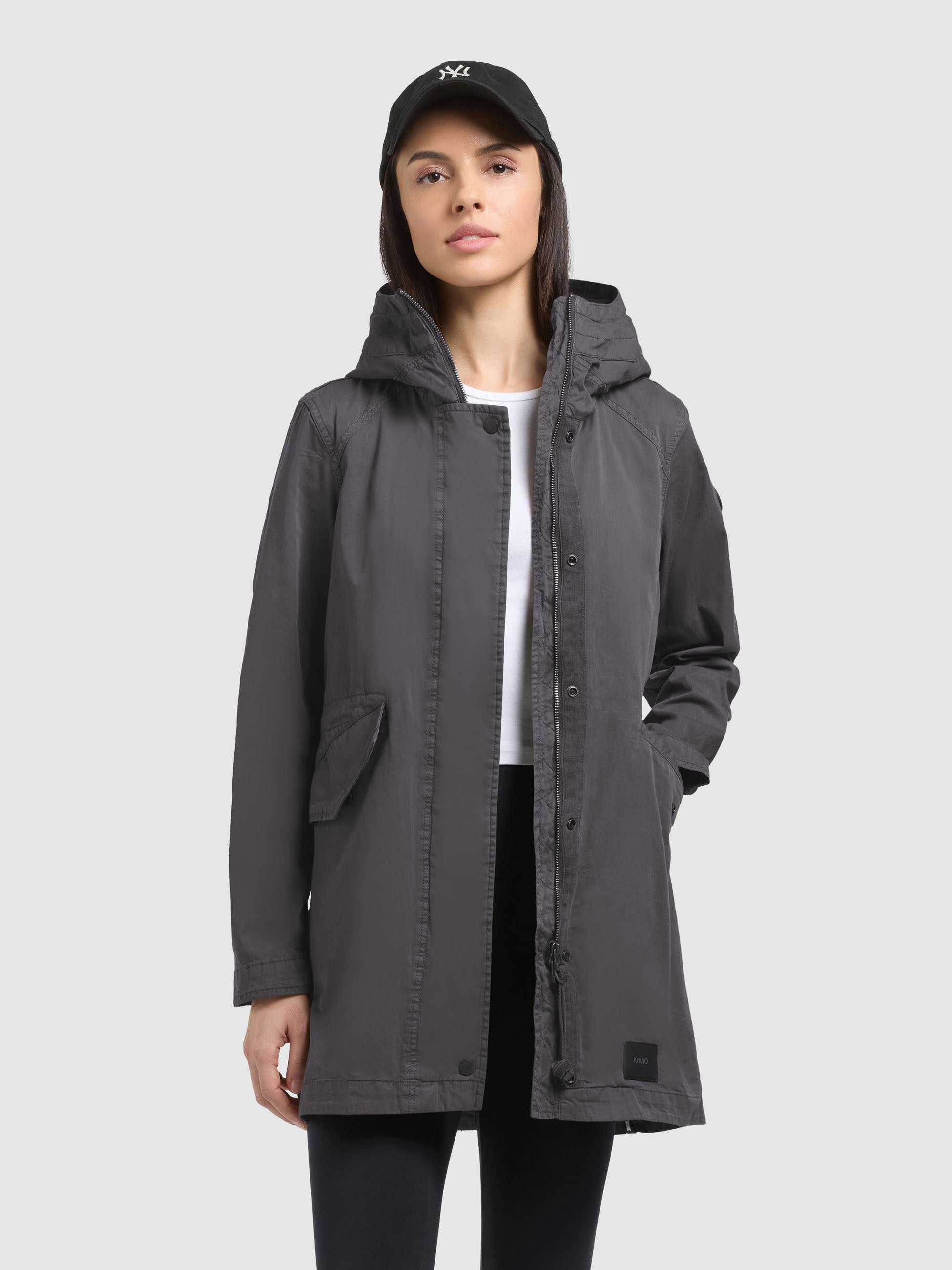 khujo-mantel-nika-slate-grey-damen-parka-mantel-regular-fit-aus-baumwoll-twill image 4