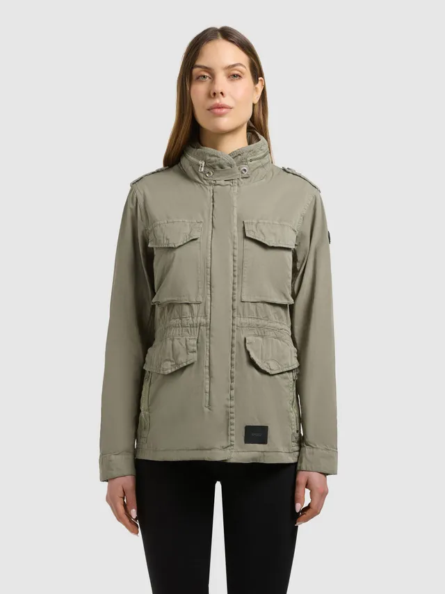 khujo-nori-damen-fieldjacke-reet-green-baumwolltwill image 1