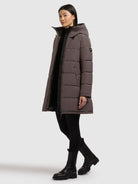 khujo-coat-faltd2-graphite-gray-kurzer-steppmantel-mit-kapuze image 2